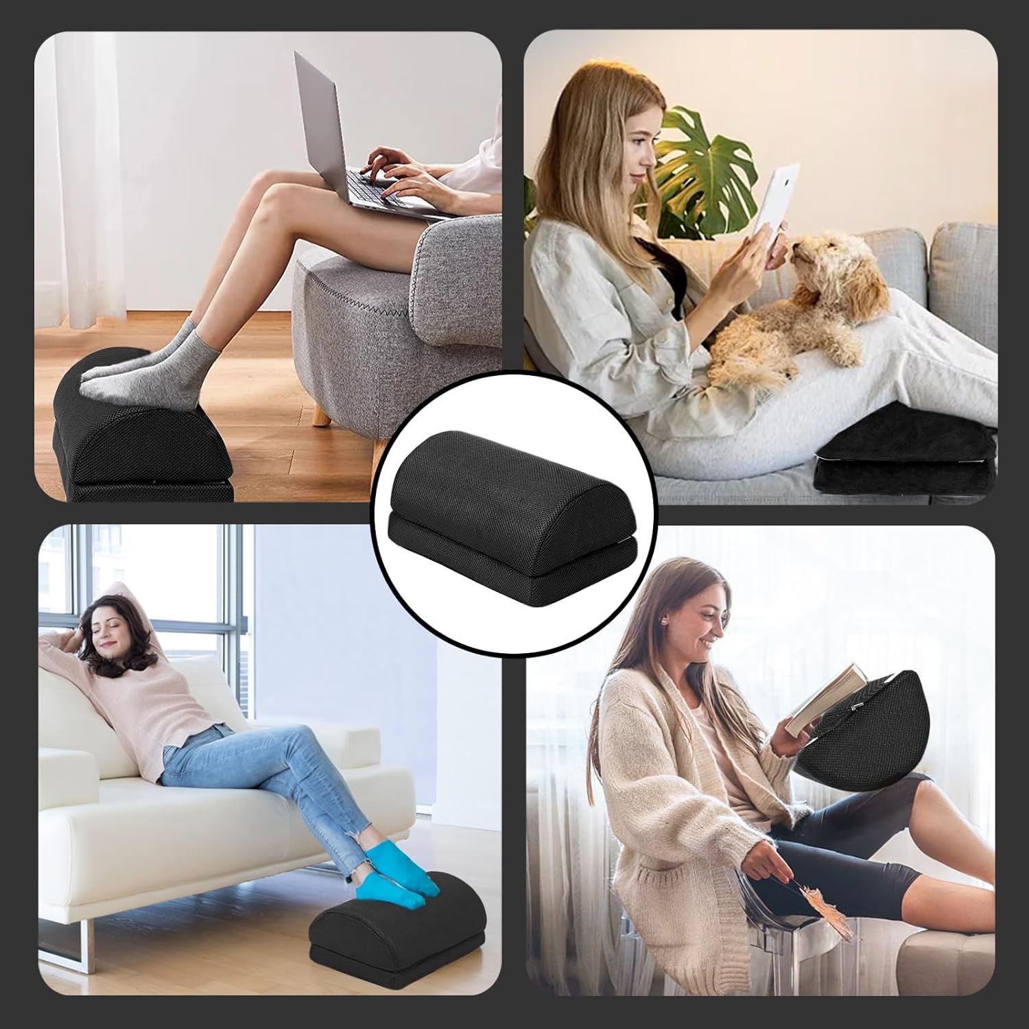 Foot Rest for Under Desk – Black — 7