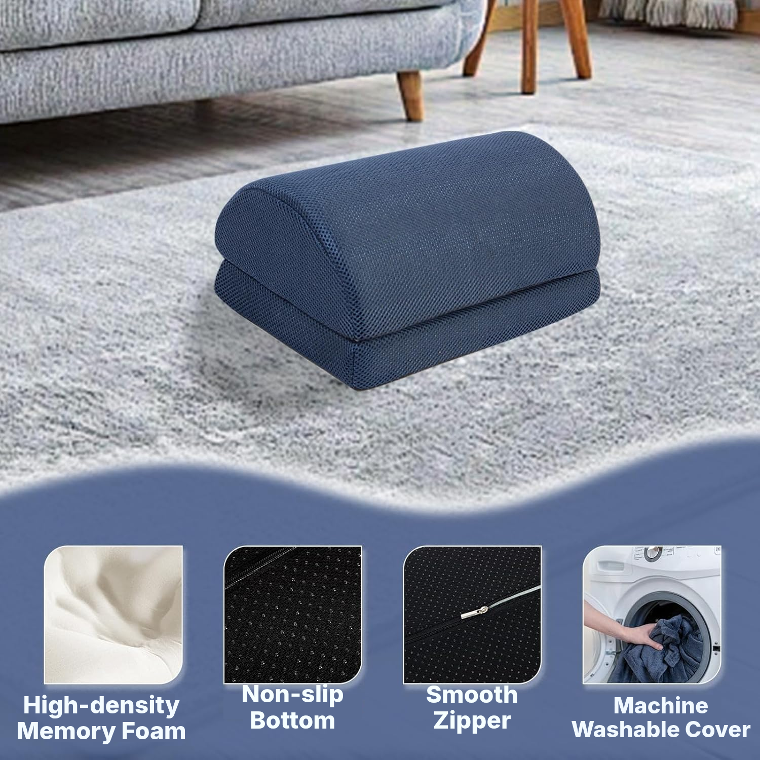 Foot Stool – Adjustable Ergonomic Foot Rest — 3