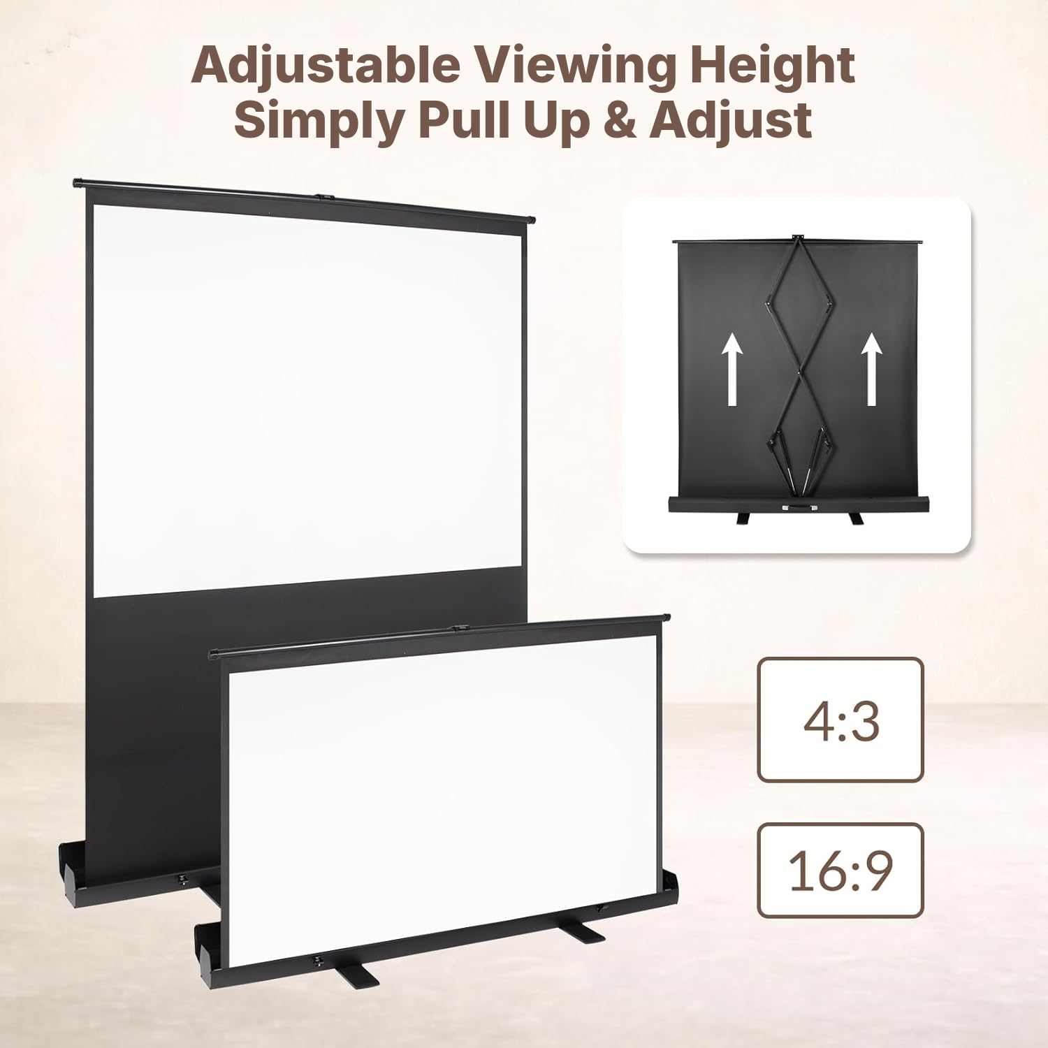 Screen for the Projector 147 × 109 cm — No Drilling — 3