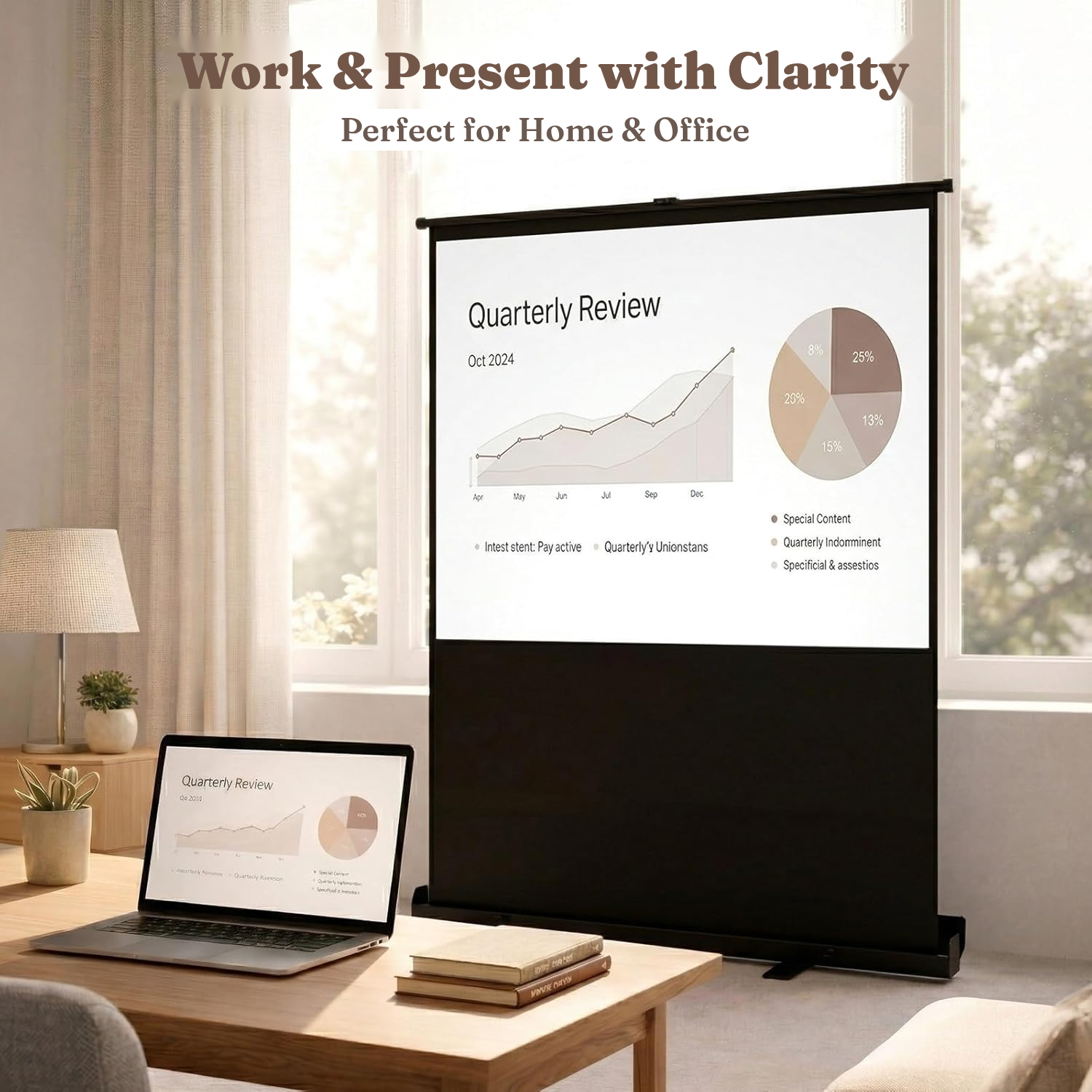 Screen for the Projector 147 × 109 cm — No Drilling — 5