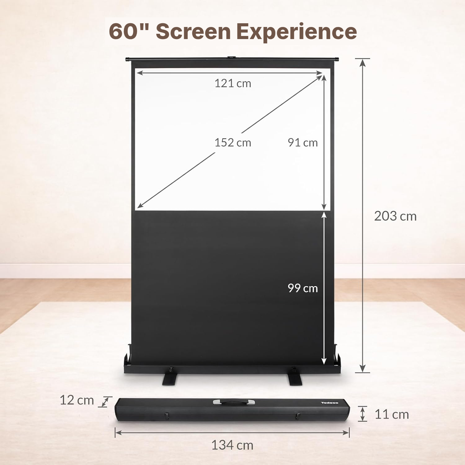 Projection Screen Petite – No Drilling — 2