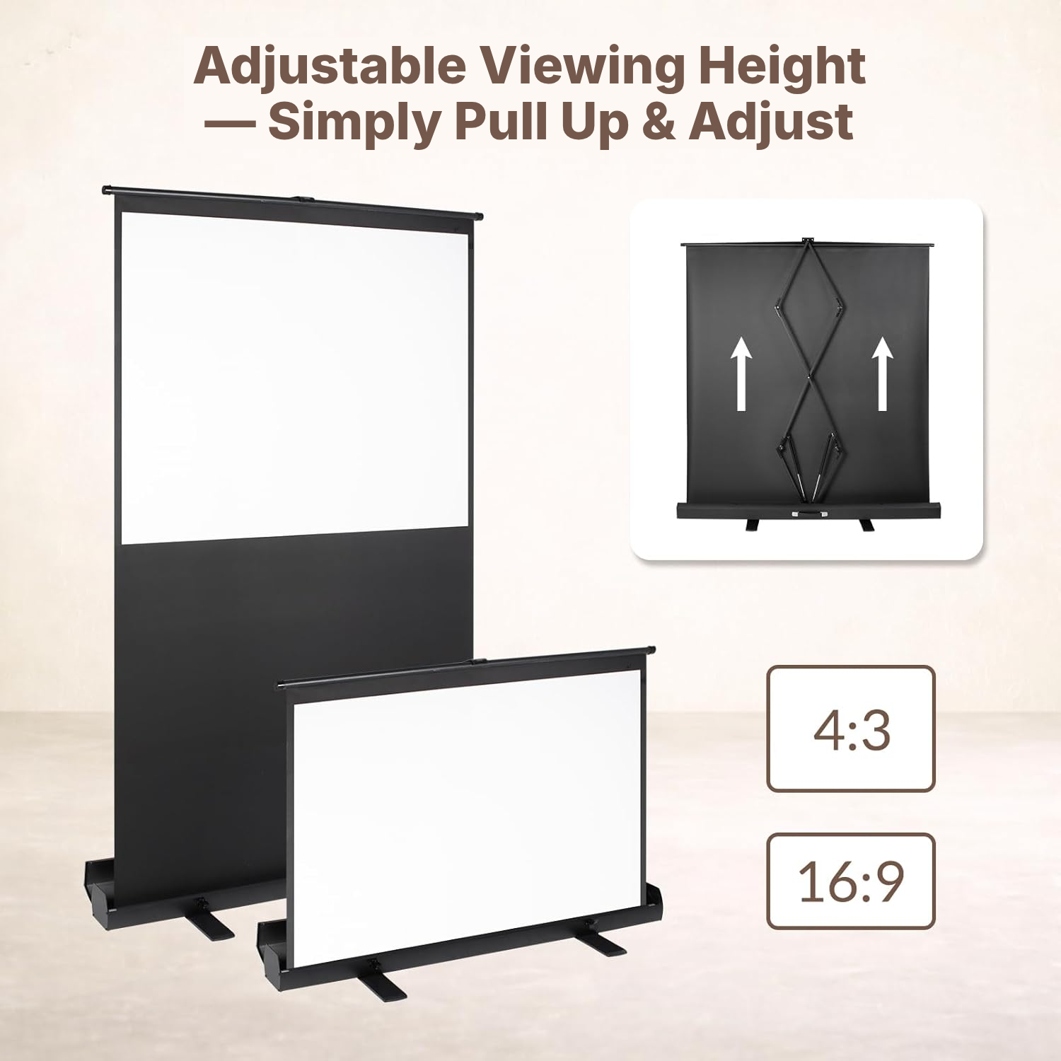 Projection Screen Petite – No Drilling — 3