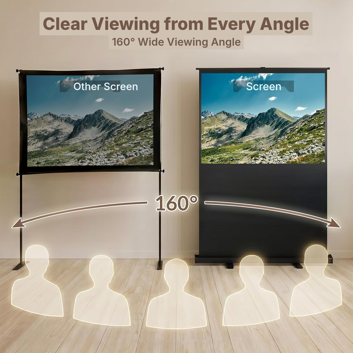 Projection Screen Petite – No Drilling — 4