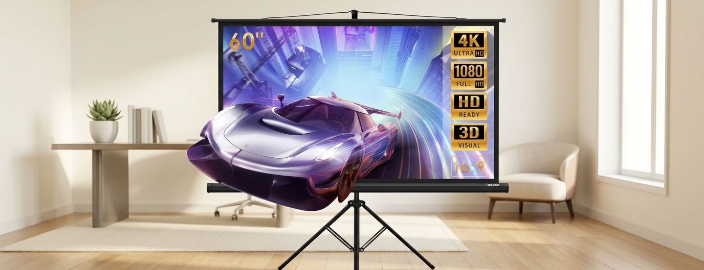 75 cm Outdoor Projector Screen, 154 cm Stand