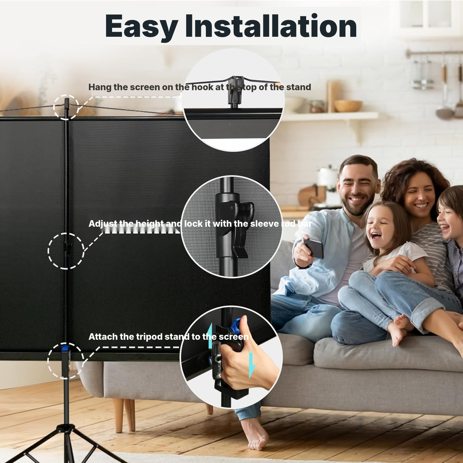 Projector Screen 90 cm with 181 cm Tripod Stand — 2