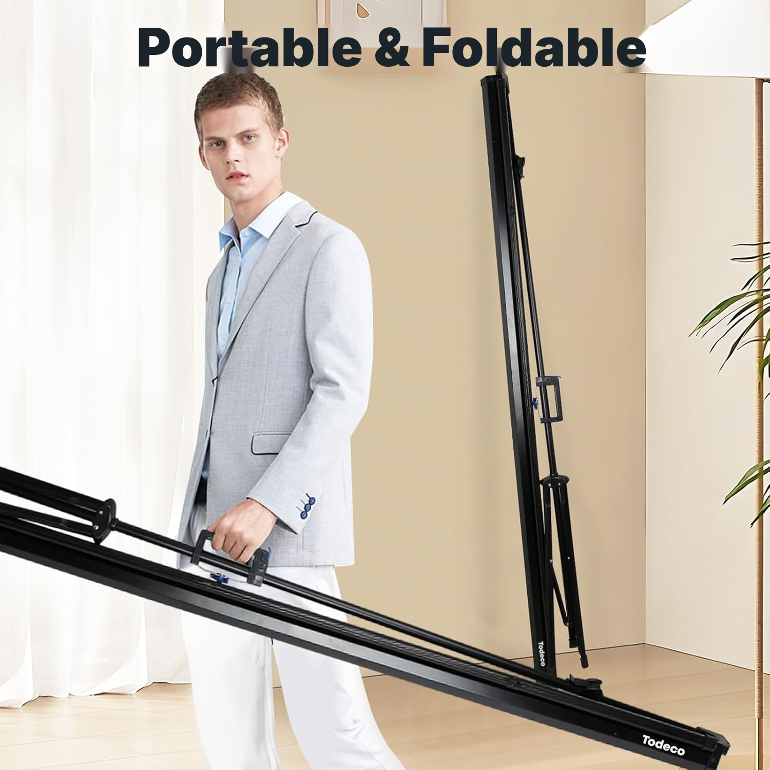 Projector Screen 90 cm with 181 cm Tripod Stand — 6