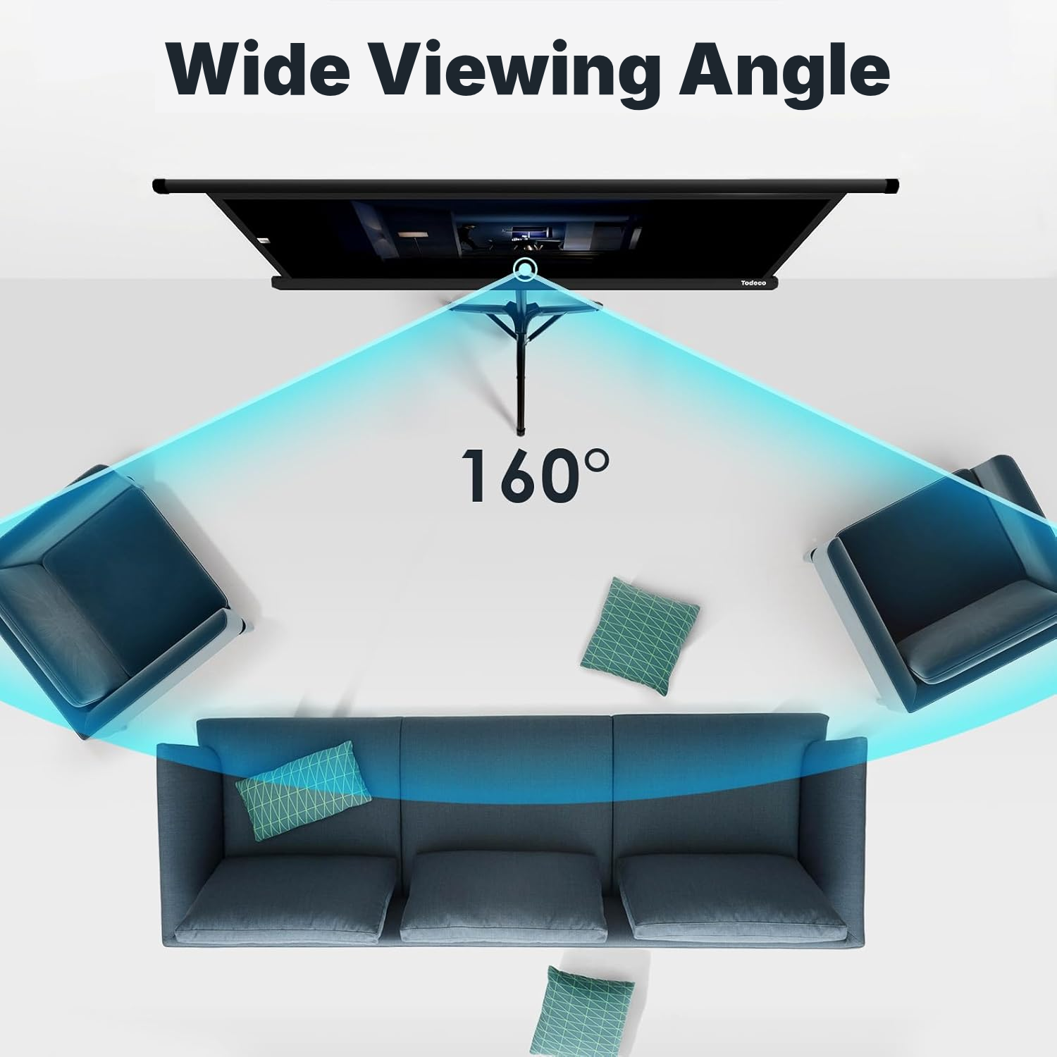 Projector Screen 90 cm with 181 cm Tripod Stand — 7