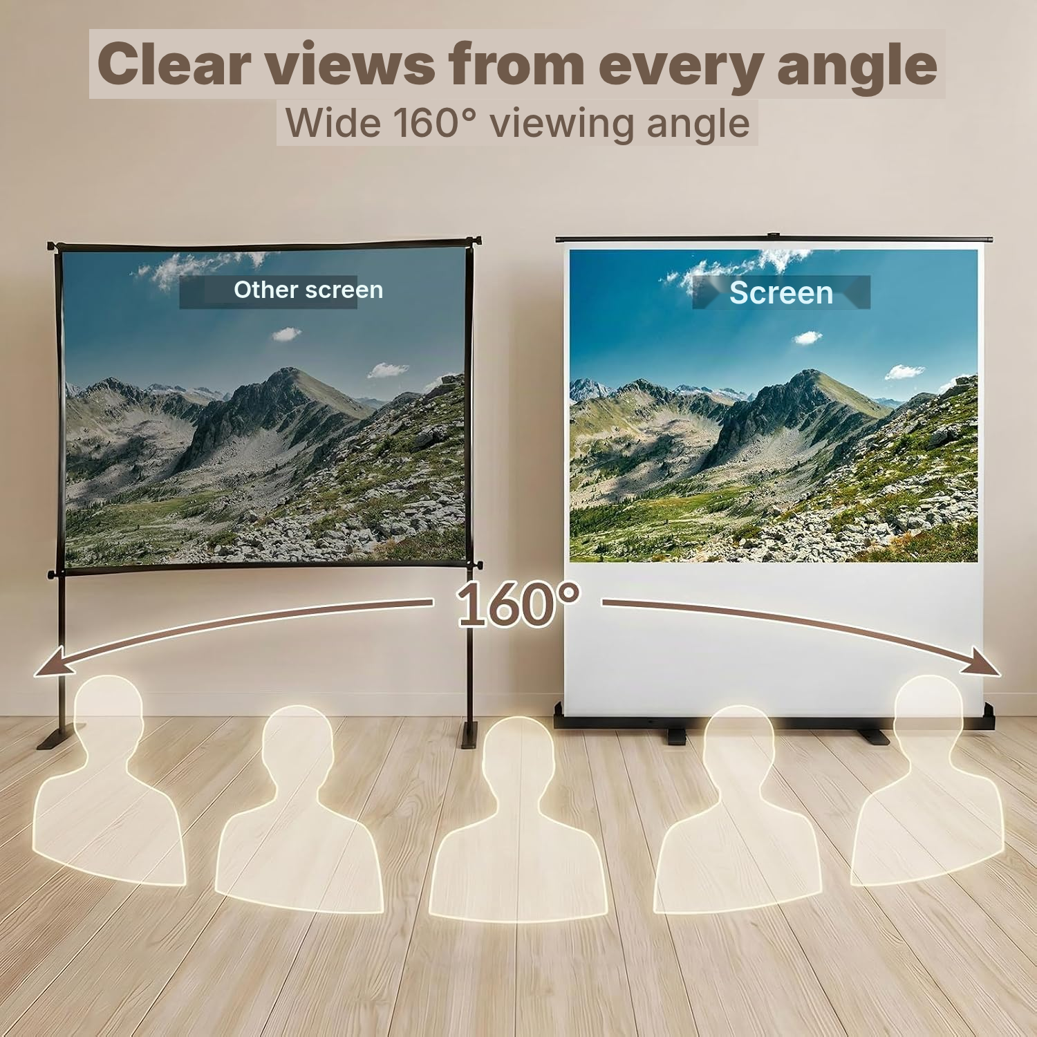 Projector Screen for Easy Floor Setup — 4