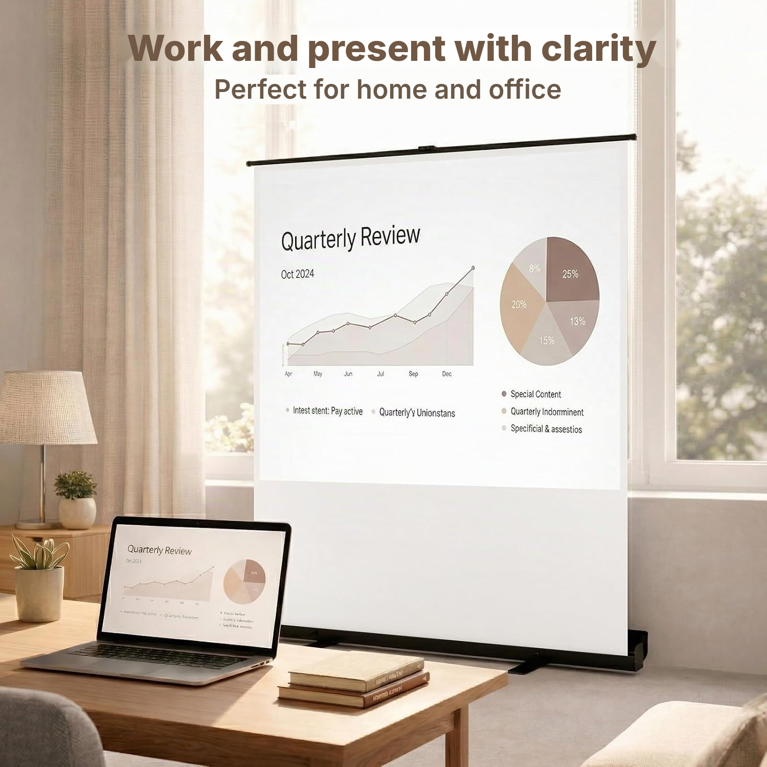 Projector Screen for Easy Floor Setup — 5