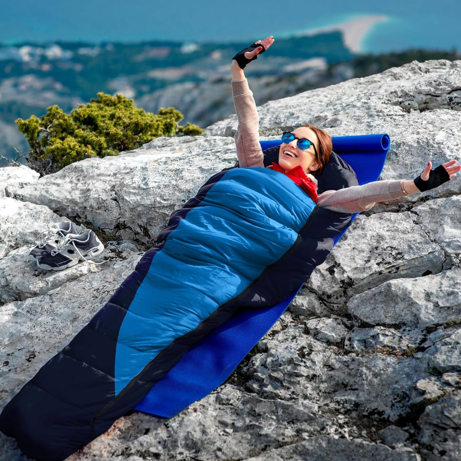 Warm Mummy Sleeping Bags – Dark Blue — 6