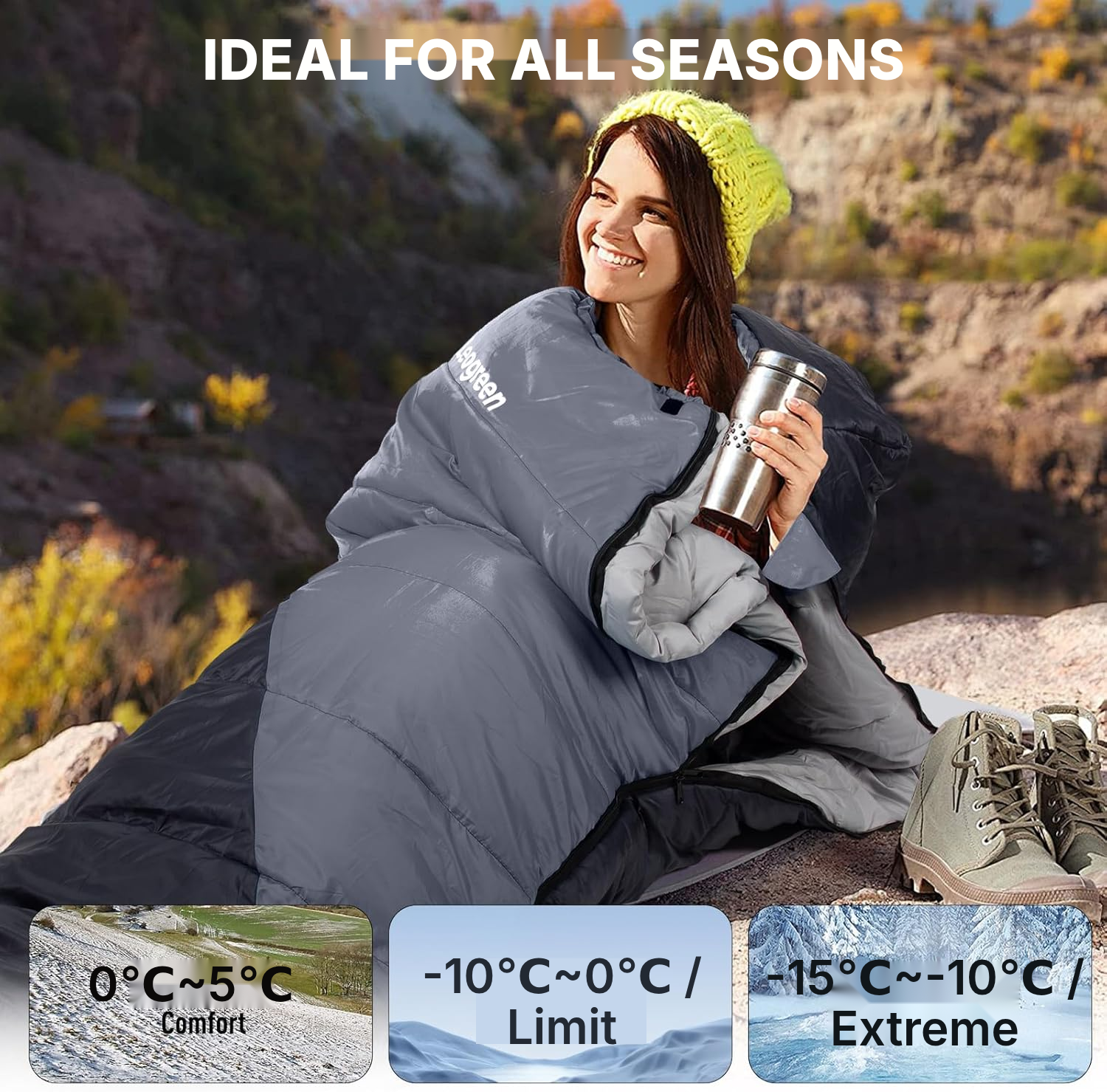 4 Seasons Sleeping Bag – 0 to 5°C — 2