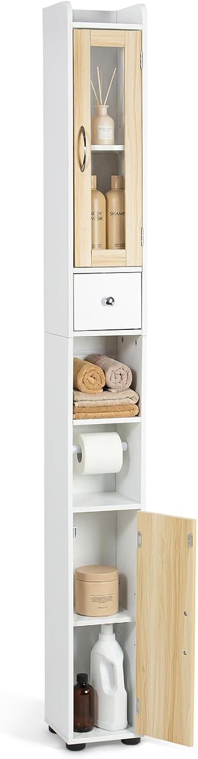 Bath Cabinet with Vertical Storage — 1
