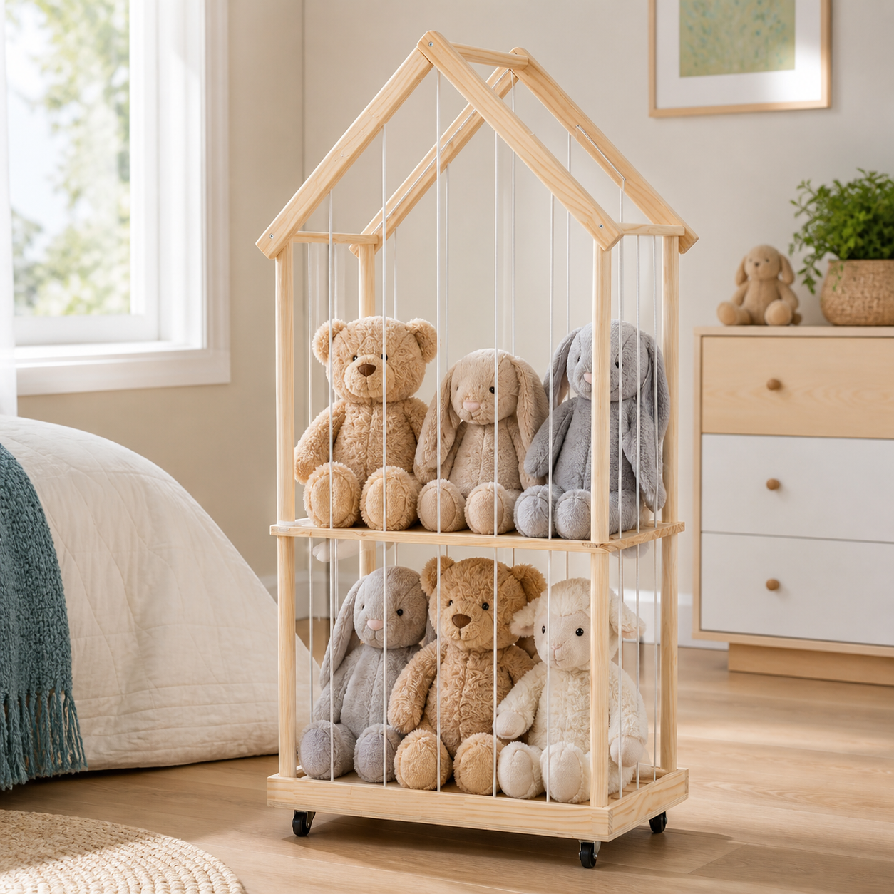 Toy Storage Unit – 2 Levels, 164 cm