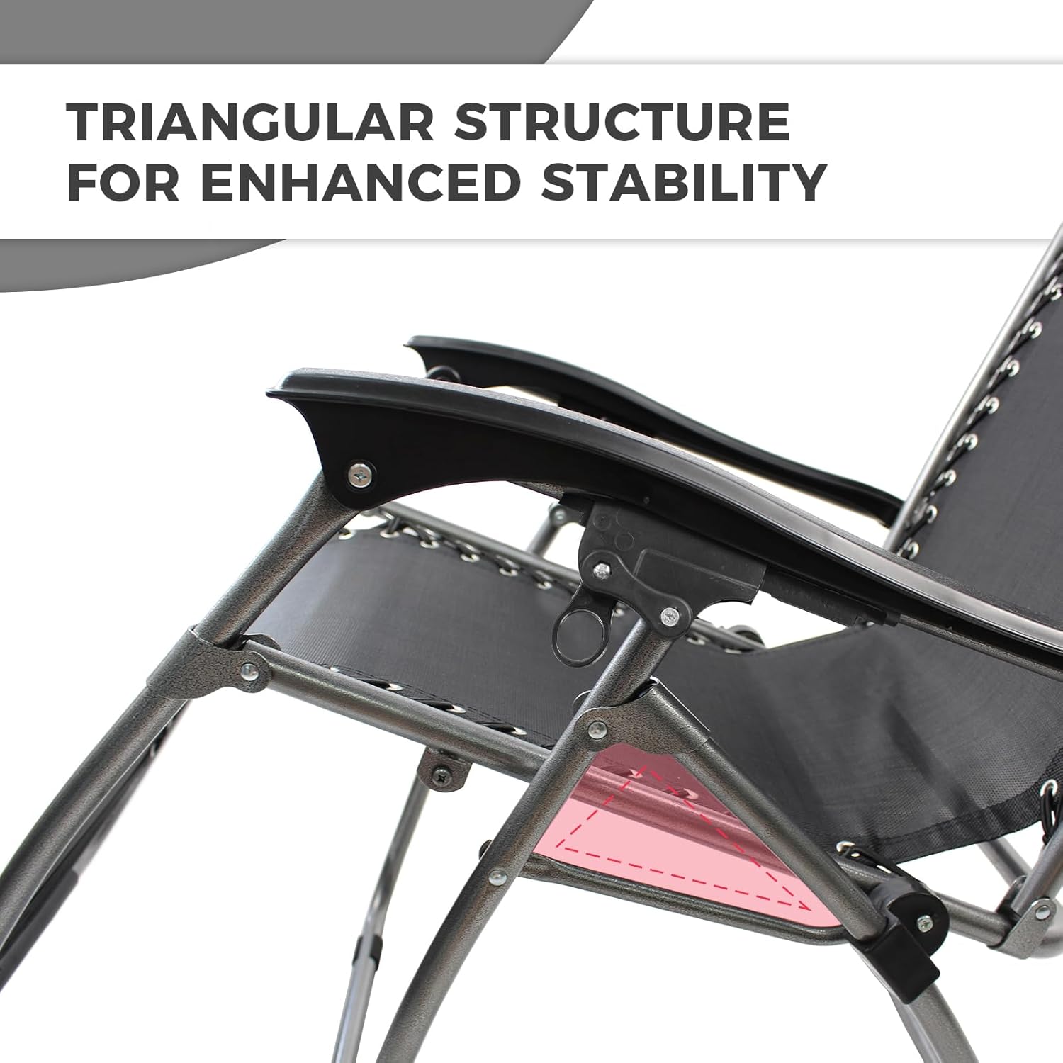 Chair Recliner Garden – Foldable Black Lounger — 3