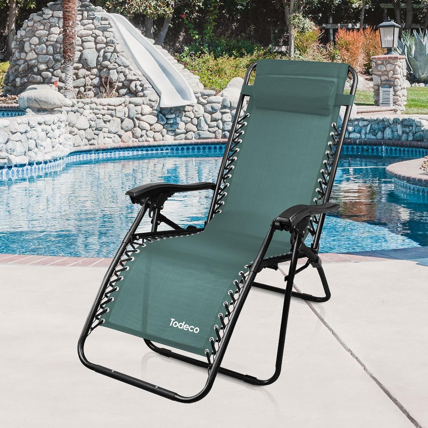 Green Folding Sun Lounger — 5