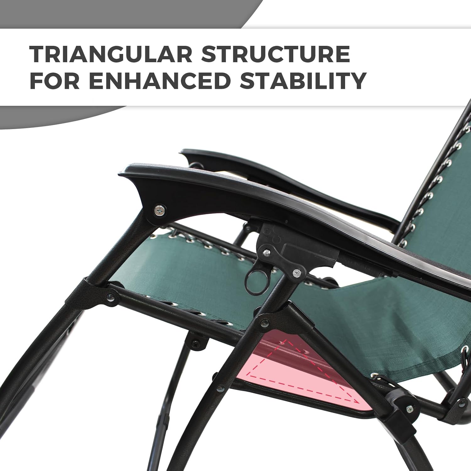 Green Folding Sun Loungers, Set of 2 — 3