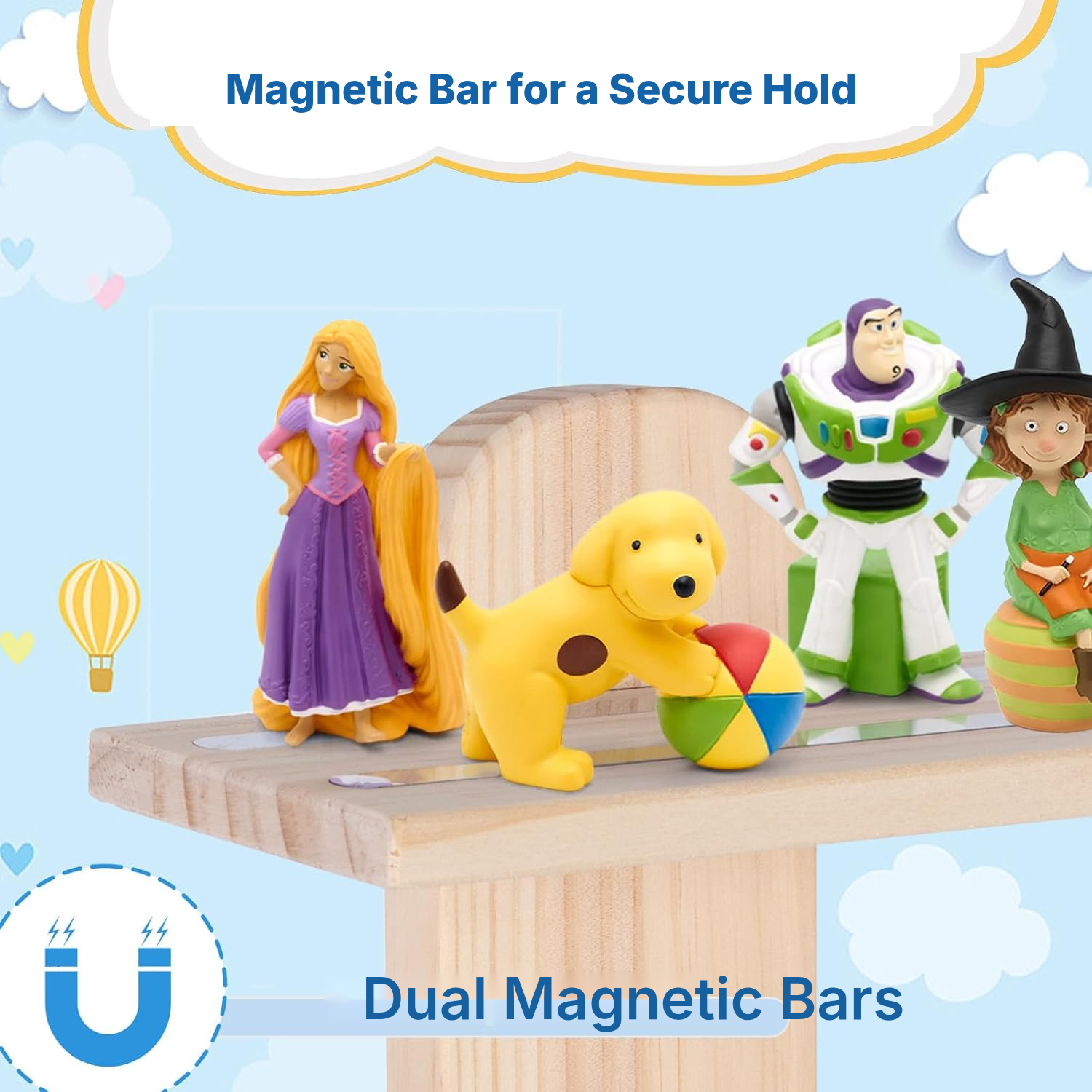 Magnetic Shelf for Toniebox/Tonies – Vertical, 43 cm — 3