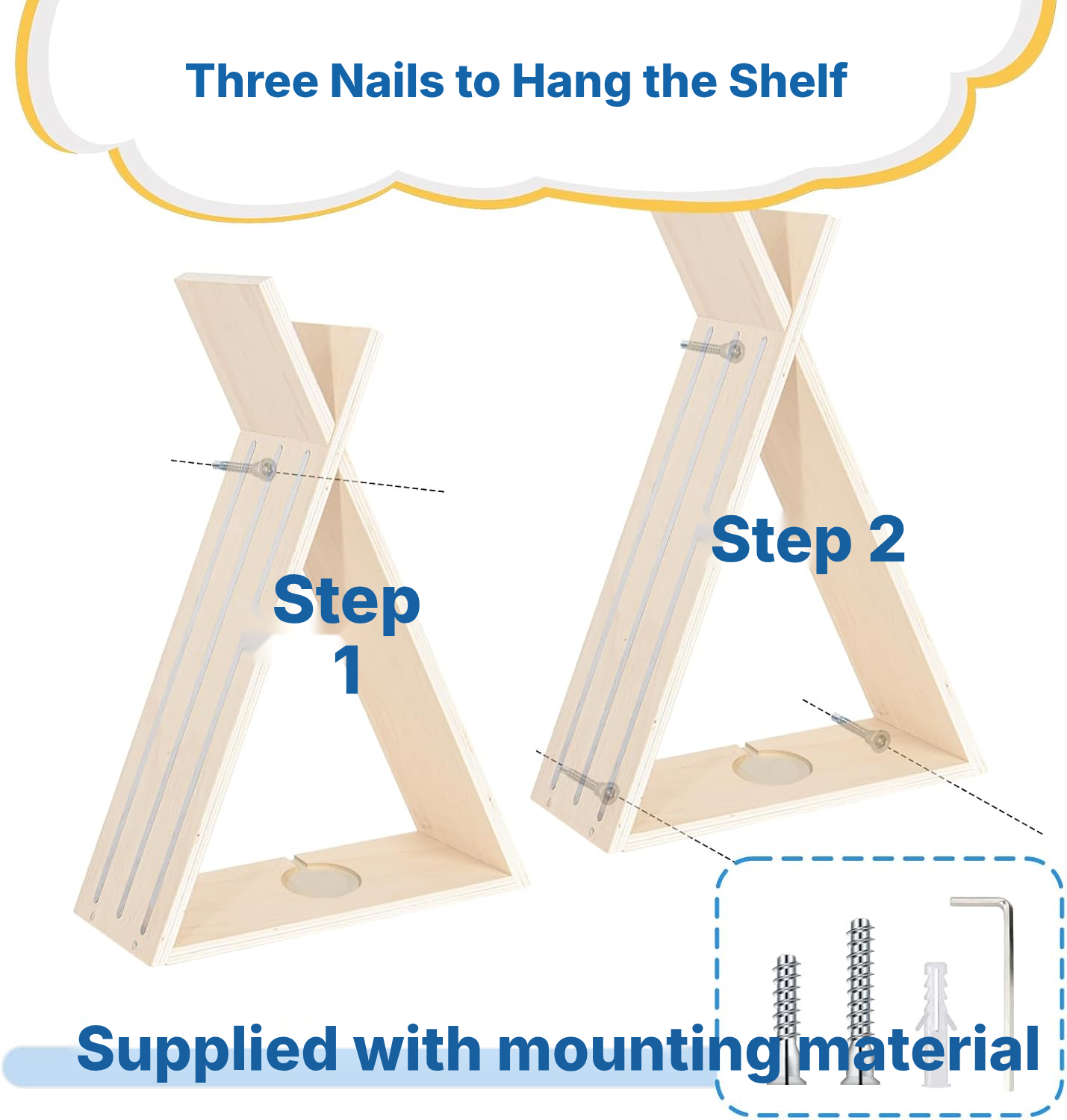 Magnetic Shelf for Toniebox/Tonies – Triangle, 58 cm — 5
