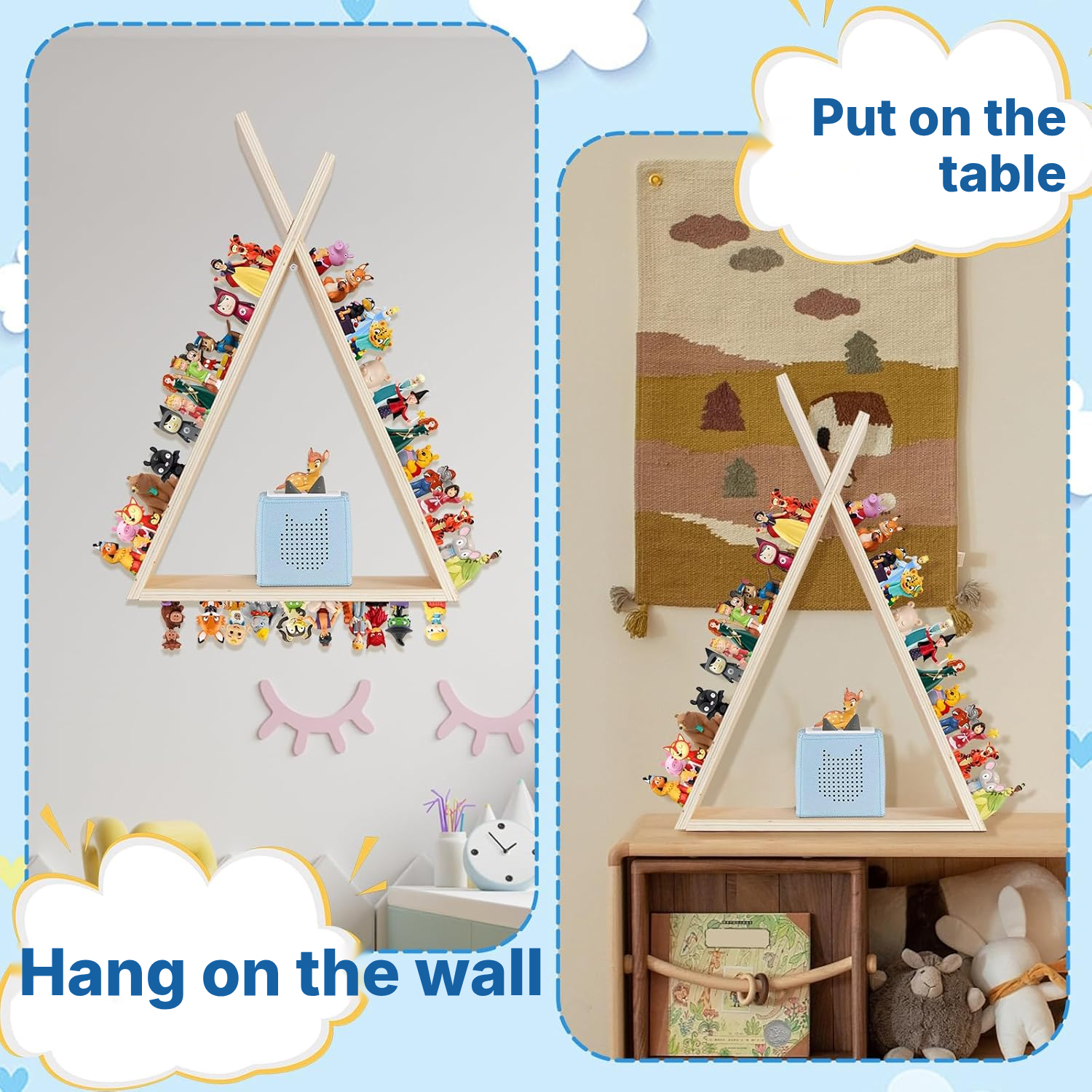 Magnetic Shelf for Toniebox/Tonies – Triangle, 58 cm — 6