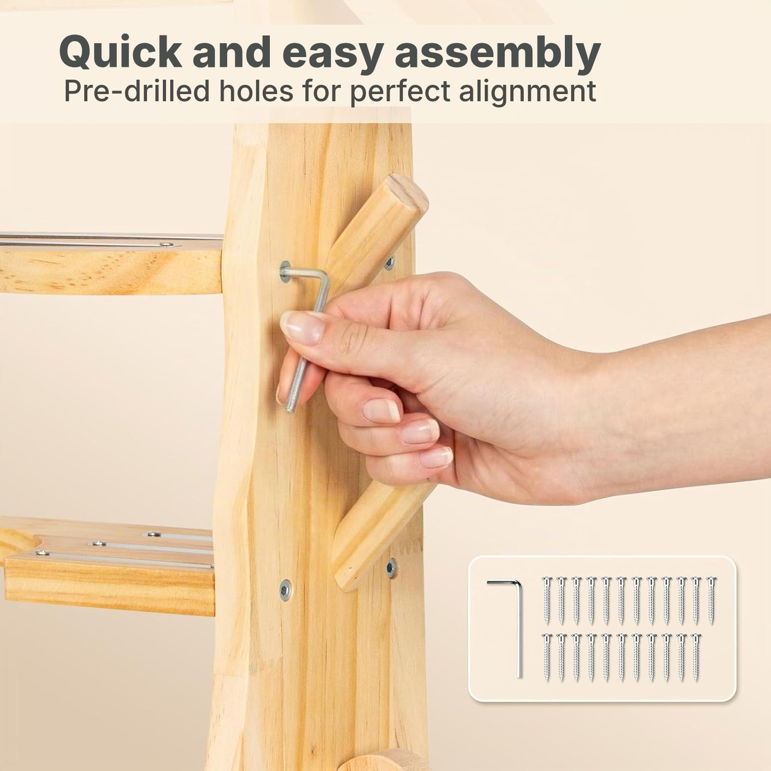 Toniebox/Tonies Magnetic Shelf – Wood Stand with Hooks, 62 cm — 6