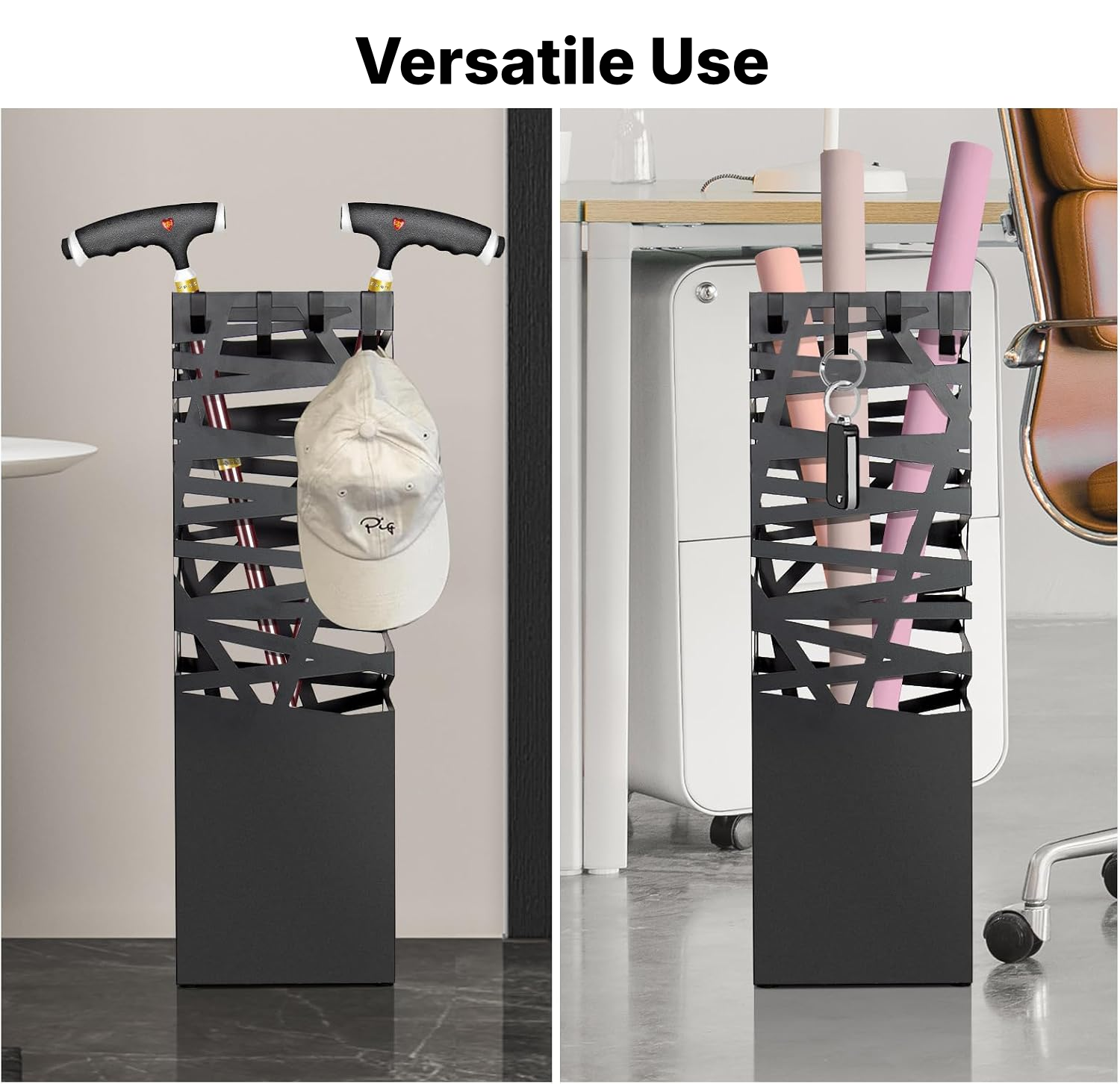 Umbrella & Stand Organizer, Hooks + Drip Tray — 5
