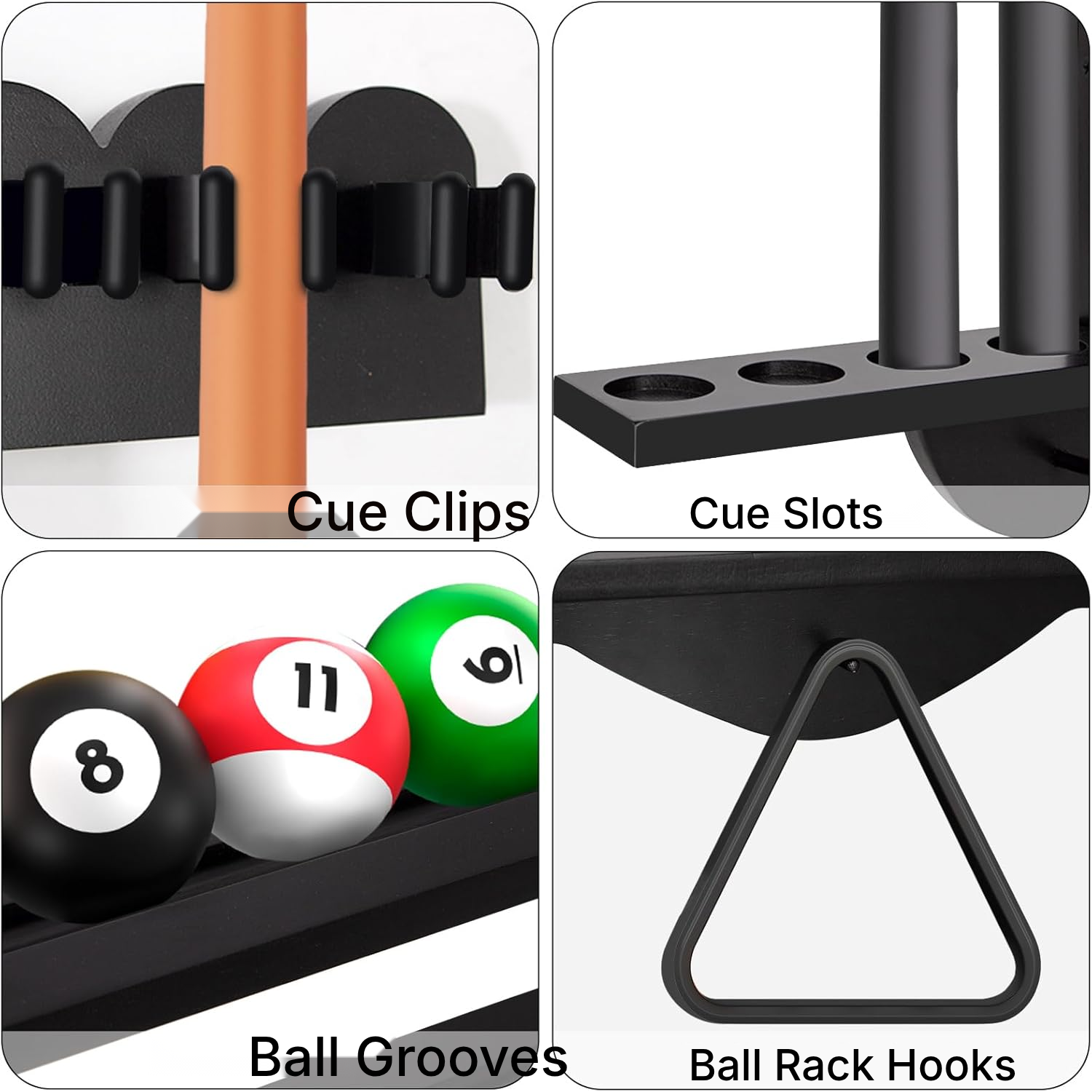 Wall-Mounted Billiard Cue Holder — 3