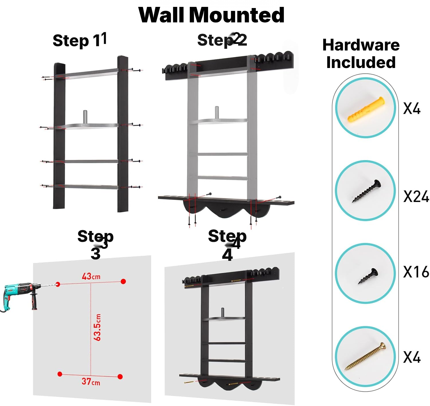 Wall-Mounted Billiard Cue Holder — 6