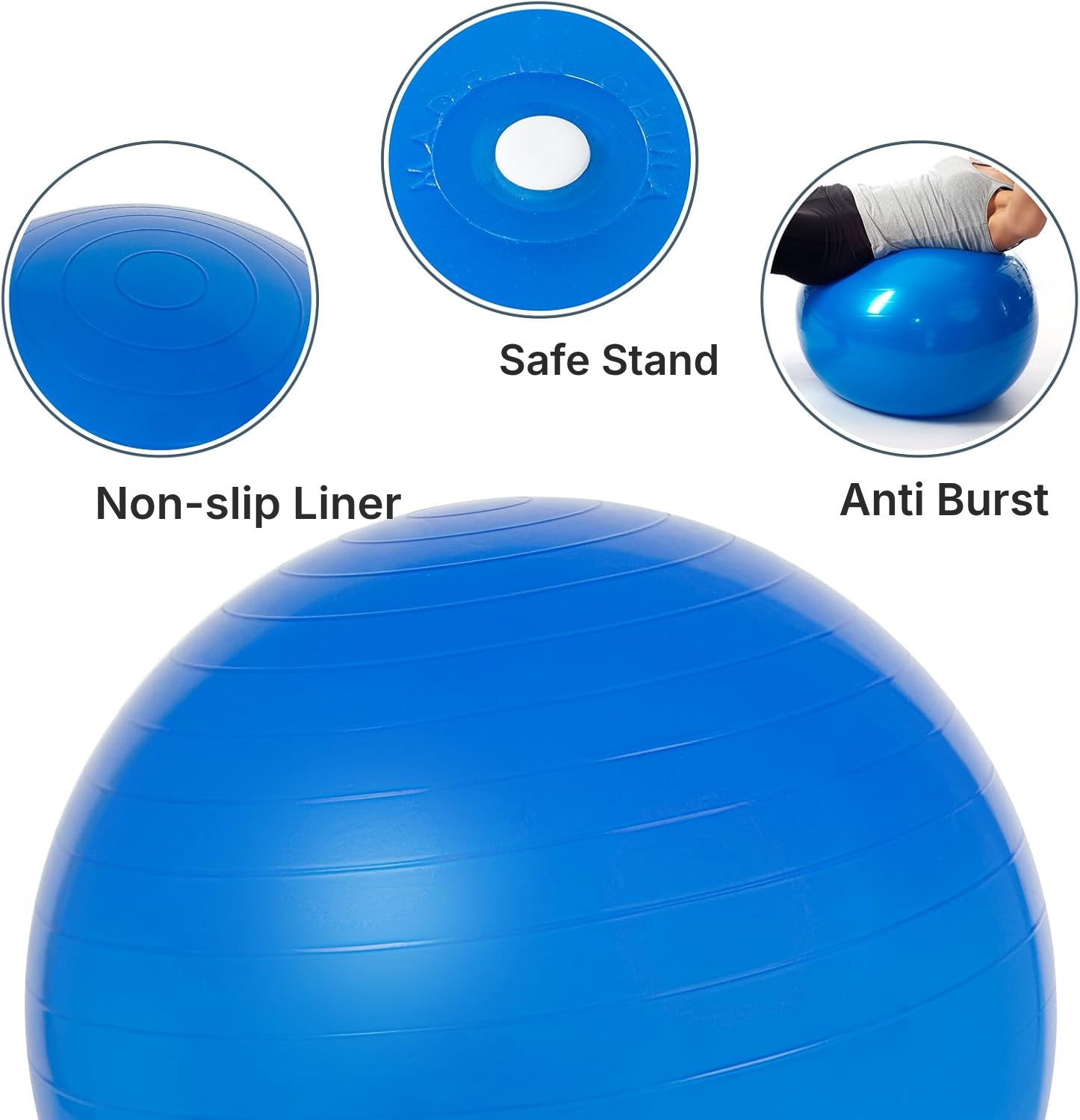 Blue Pilates Ball 14 cm – Active Seating — 4