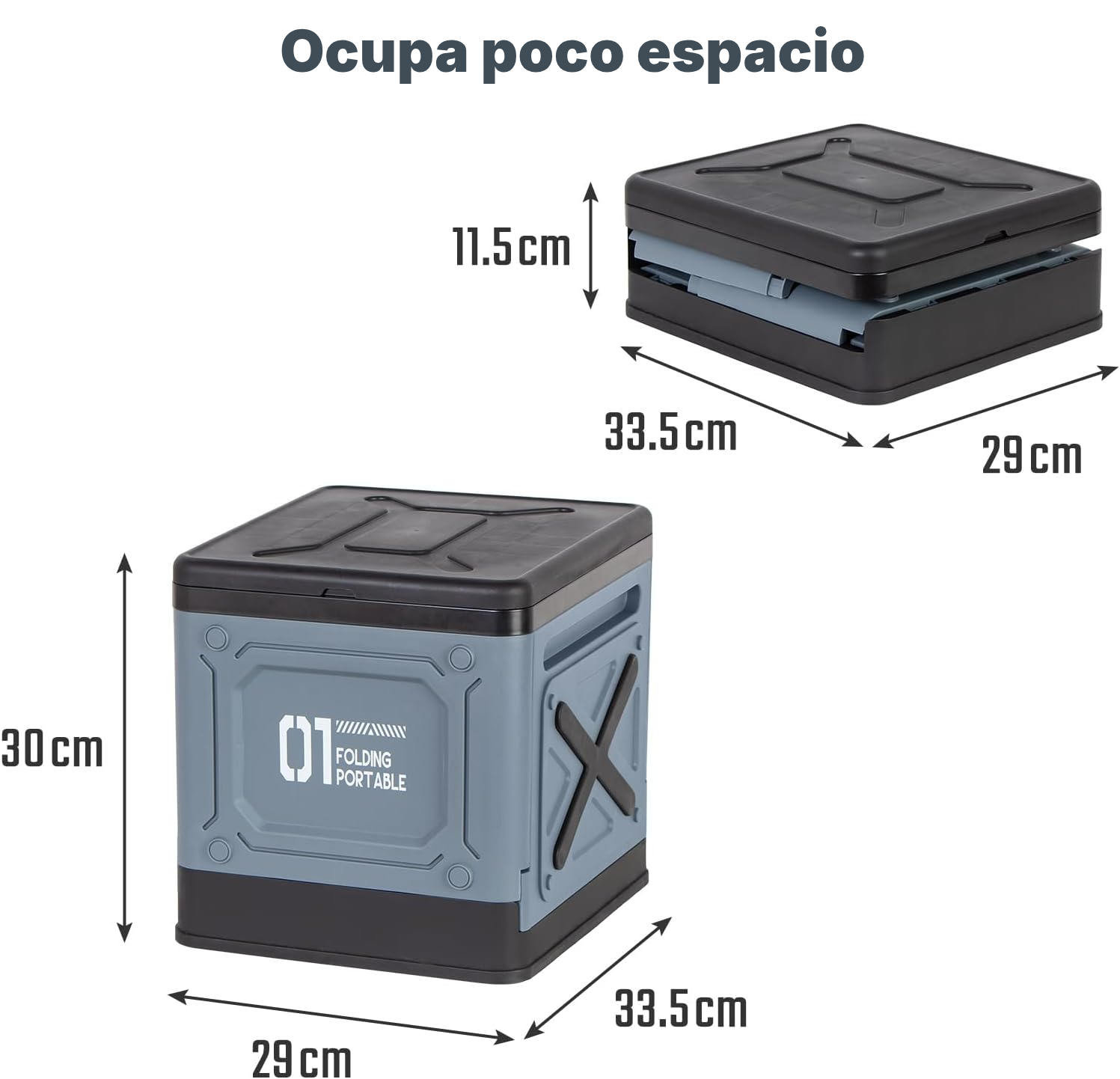 Baño portátil plegable negro – 25 L — 2