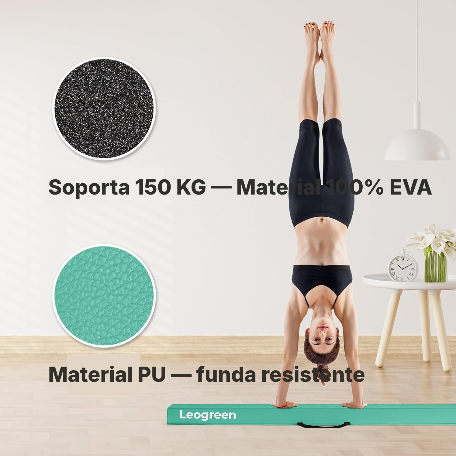 Barra de equilibrio plegable verde – 270 cm — 3
