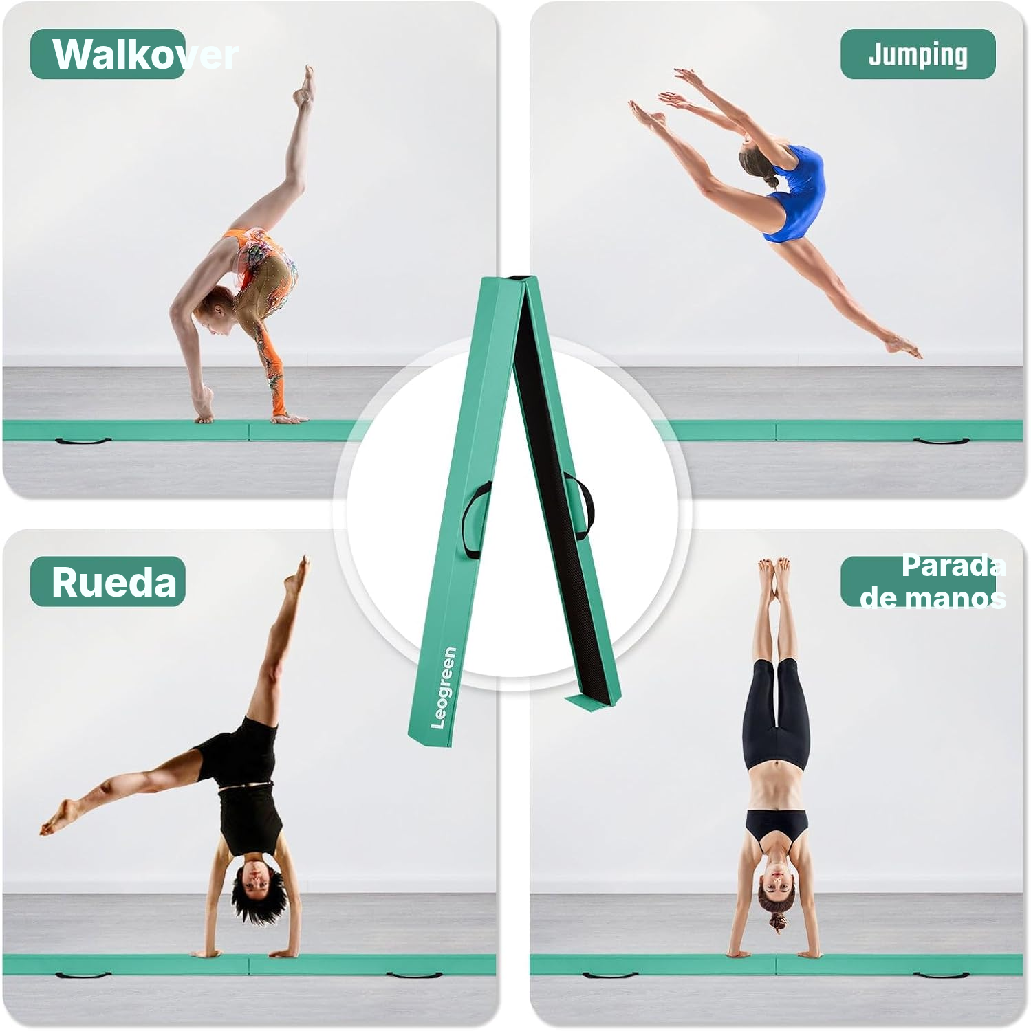 Barra de equilibrio plegable verde – 270 cm — 6