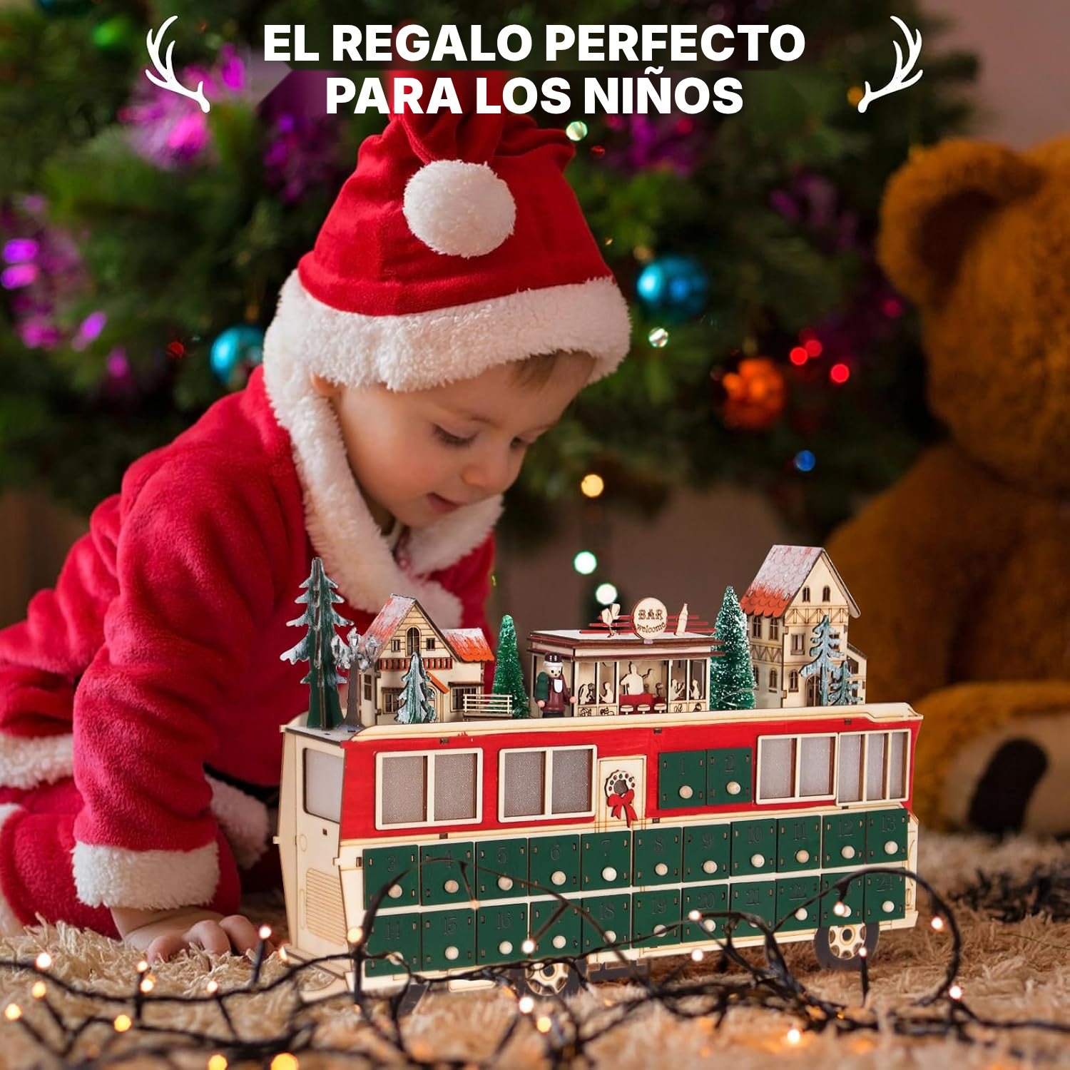 Calendario de adviento luminoso personalizable — 3
