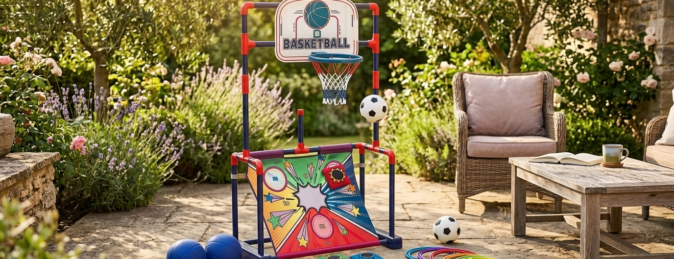 Canasta de baloncesto 4 en 1 — juega y anota puntos