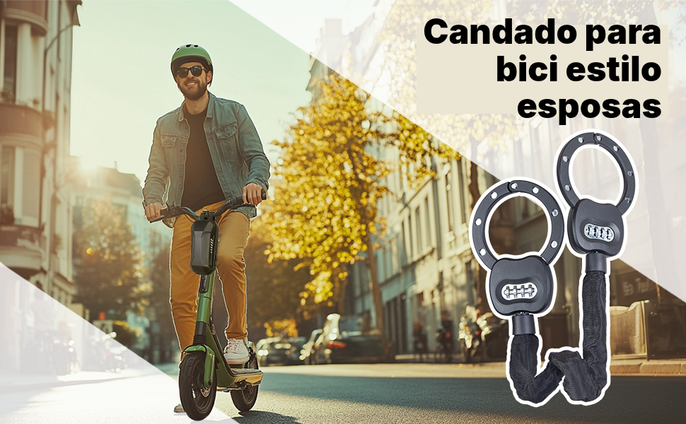 Candado bici: dos grilletes y cadena circular — 4