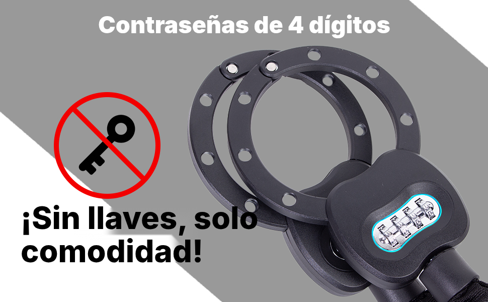 Candado bici: dos grilletes y cadena circular — 5