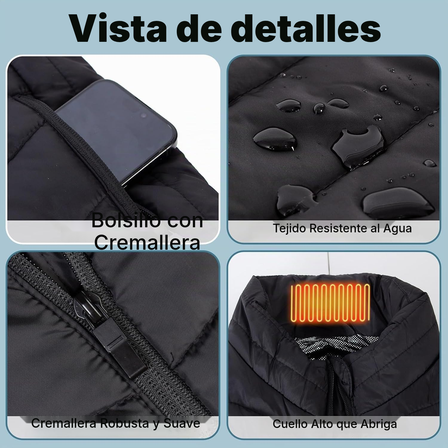 Chaqueta calefactable Grand, calor focalizado — 4