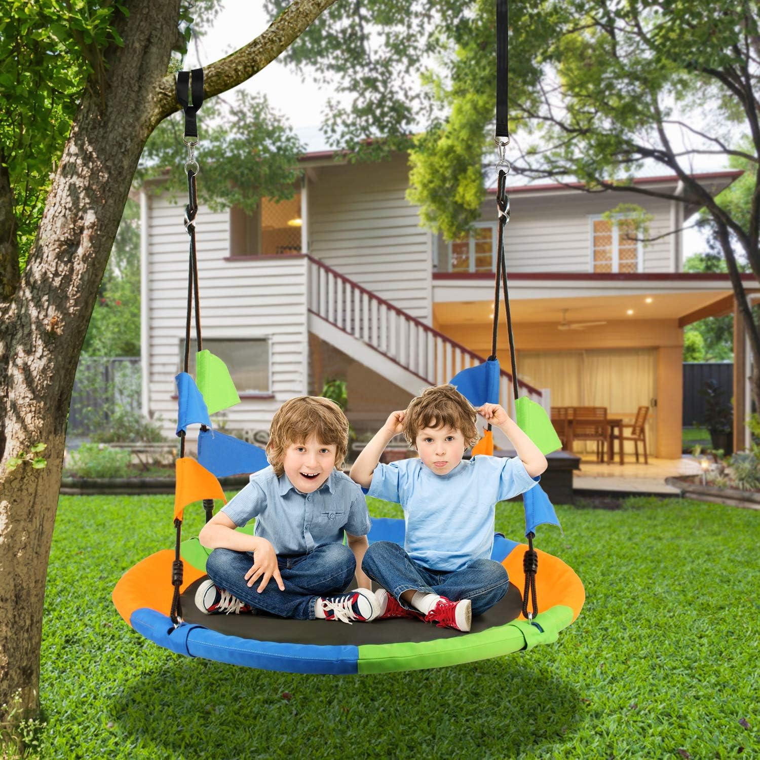 Columpio jardin nido naranja — 7