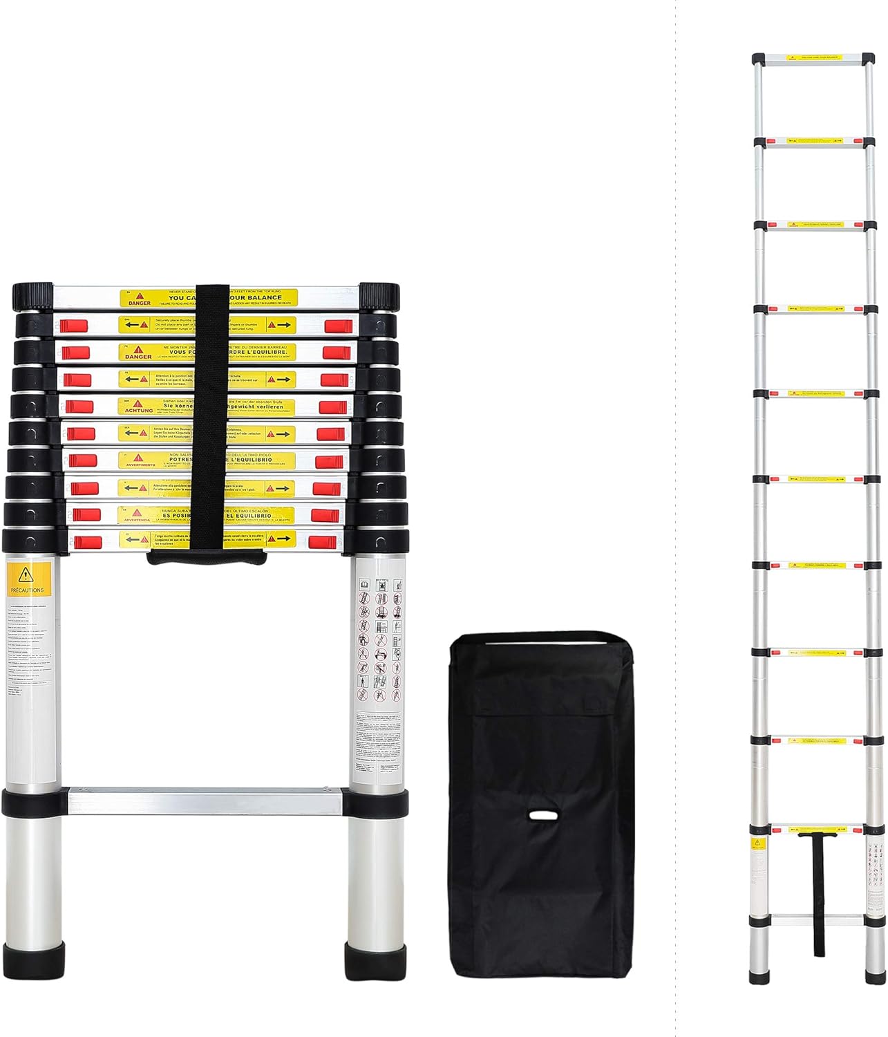 Escalera aluminio plegable 3,2 m, 11 peldaños