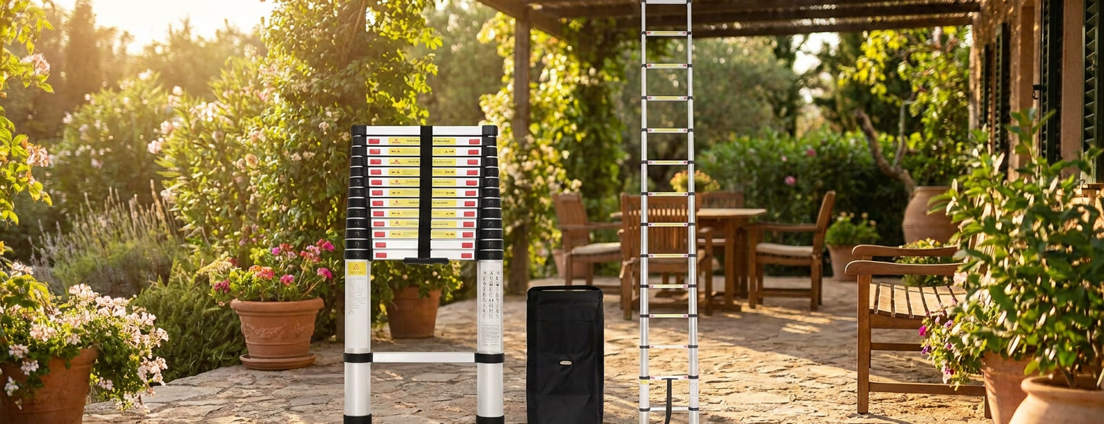 Escalera extensible 410 × 46 × 7 cm segura