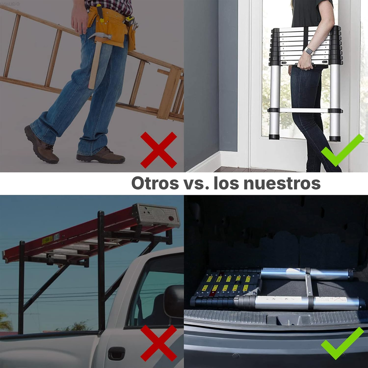 Escalera aluminio plegable 3,2 m – 11 peldaños — 5