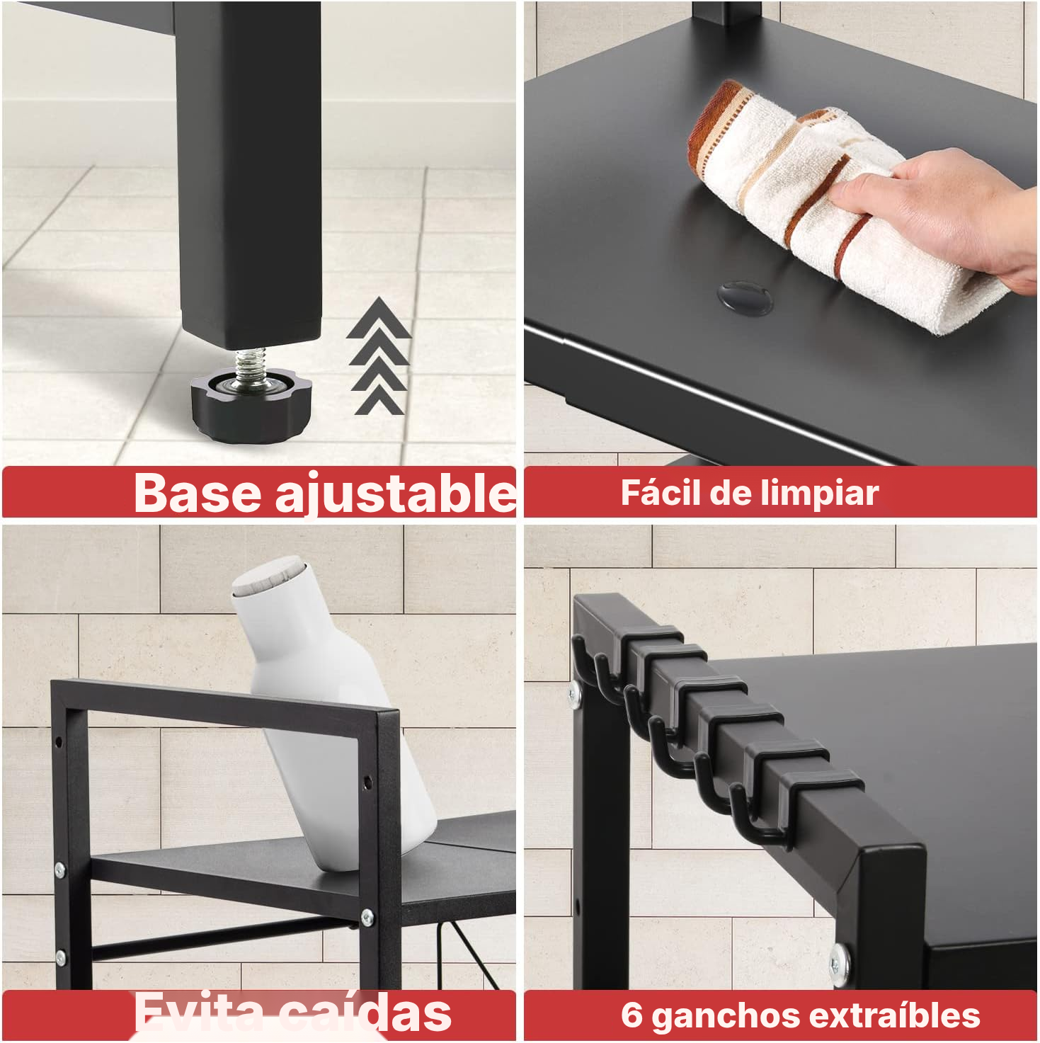 Estantería cocina extensible negra — 5