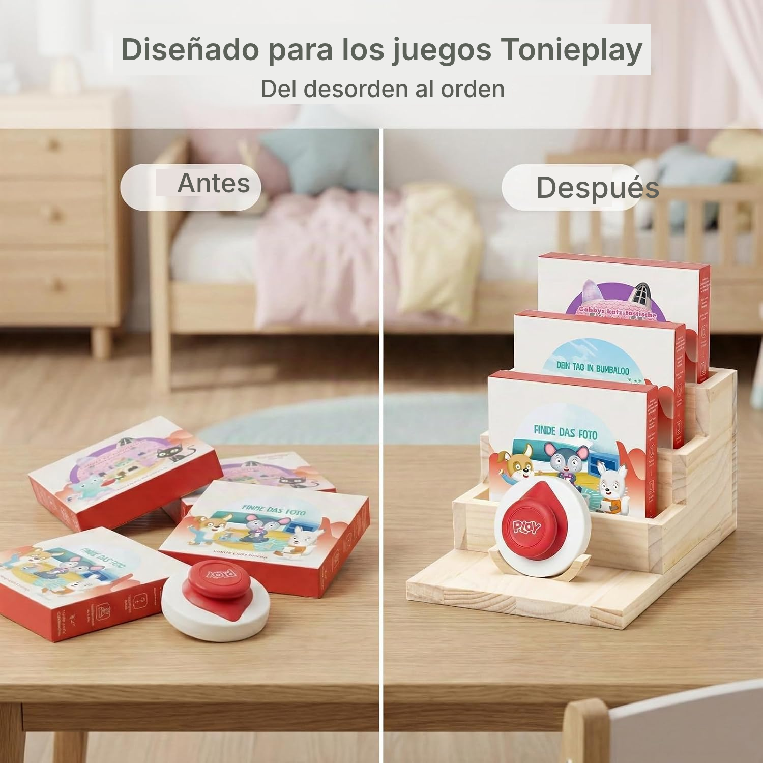 Estanteria Tonieplay de madera, 4 niveles — 6