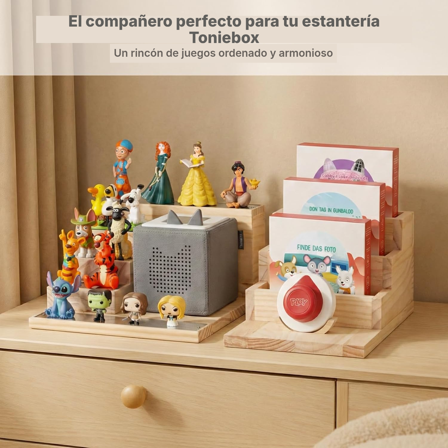 Estanteria Tonieplay de madera, 4 niveles — 7