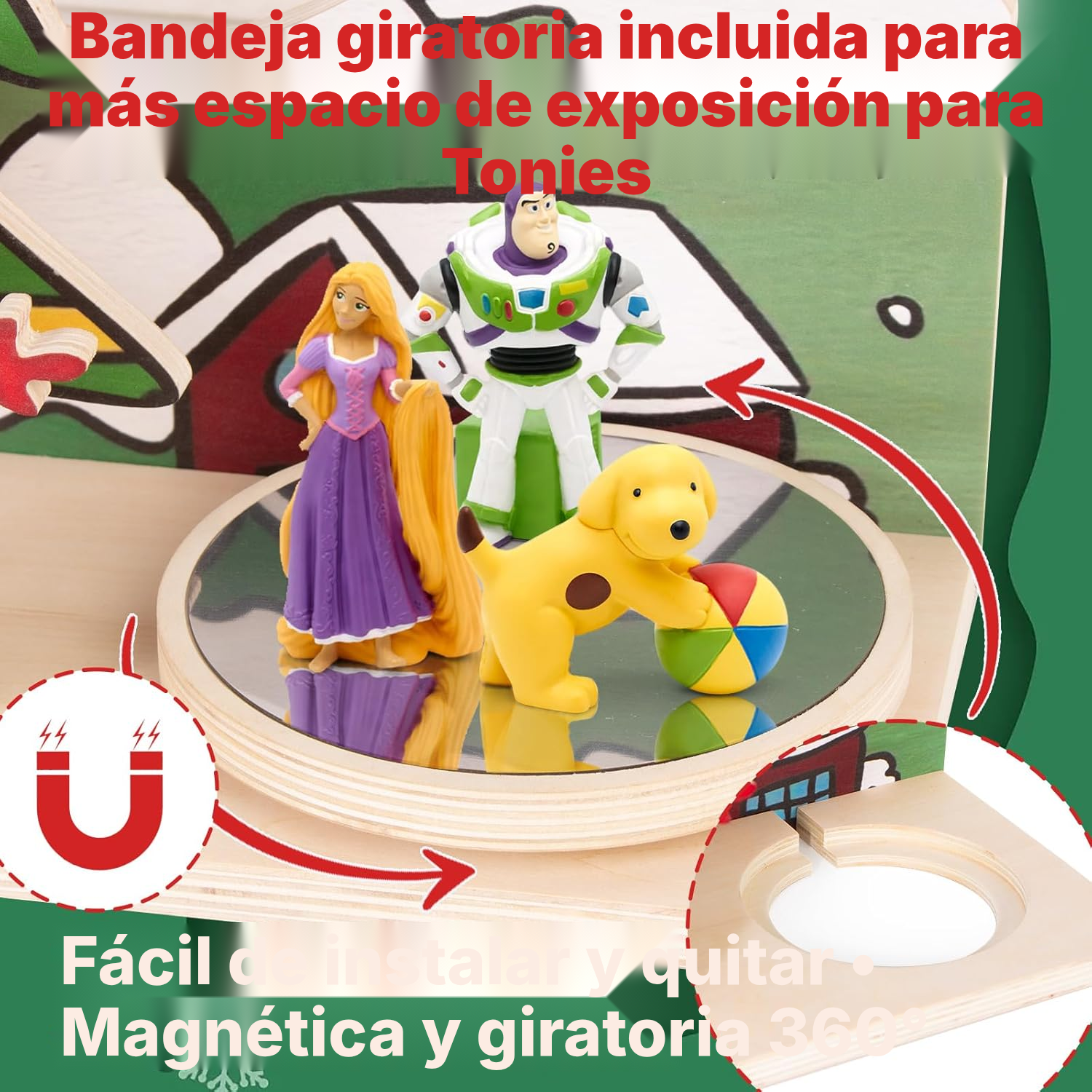 Estantería Toniebox/Tonies – árbol navideño giratorio, 40 cm — 4