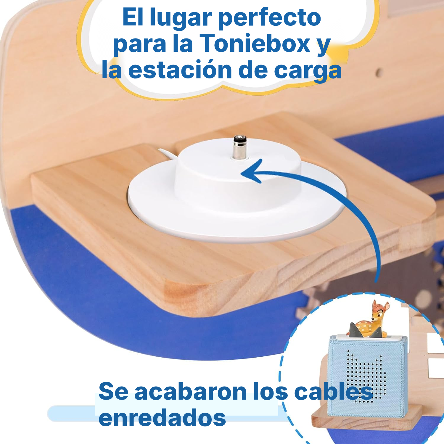 Estantería magnética Toniebox/Tonies – barco con 4 engranajes, 68 cm — 4