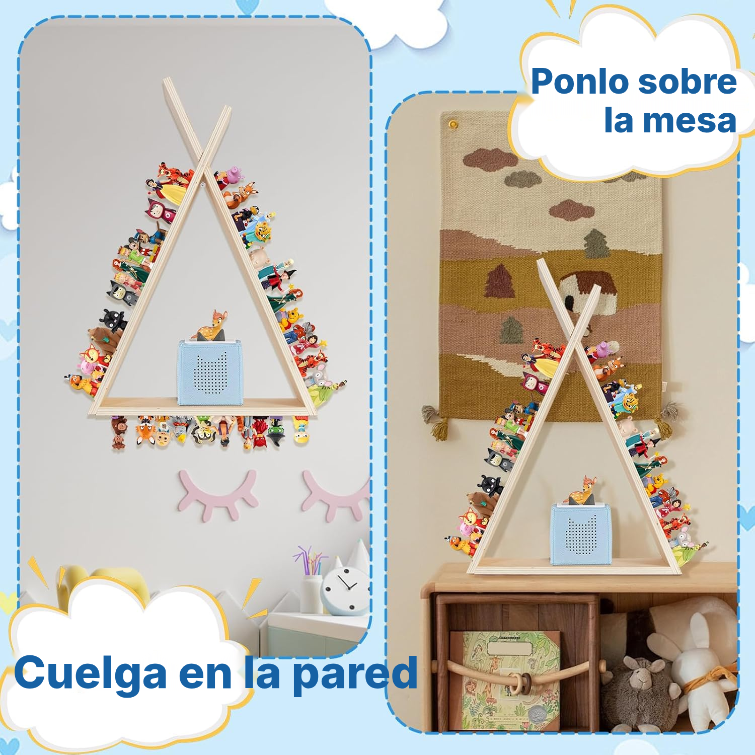 Estantería magnética para Toniebox/Tonies – triángulo, 58 cm — 6