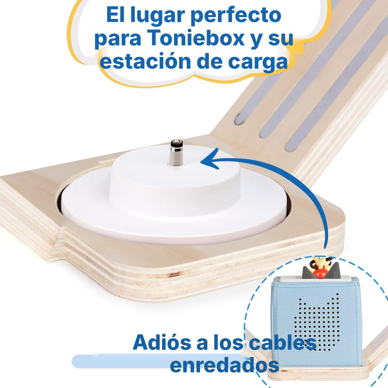 Estantería magnética para Toniebox/Tonies – octágono blanco, 35 cm — 4