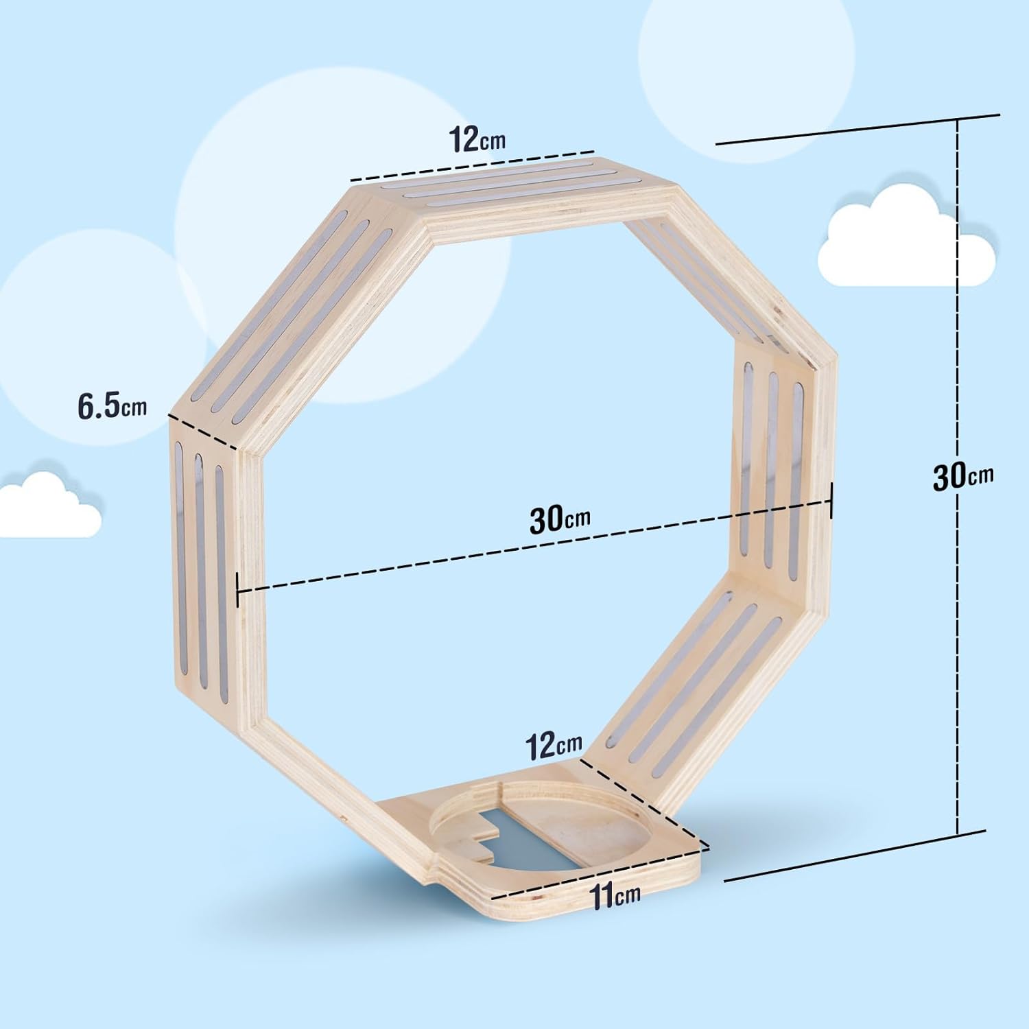 Estantería magnética para Toniebox/Tonies – octágono blanco, 35 cm — 6