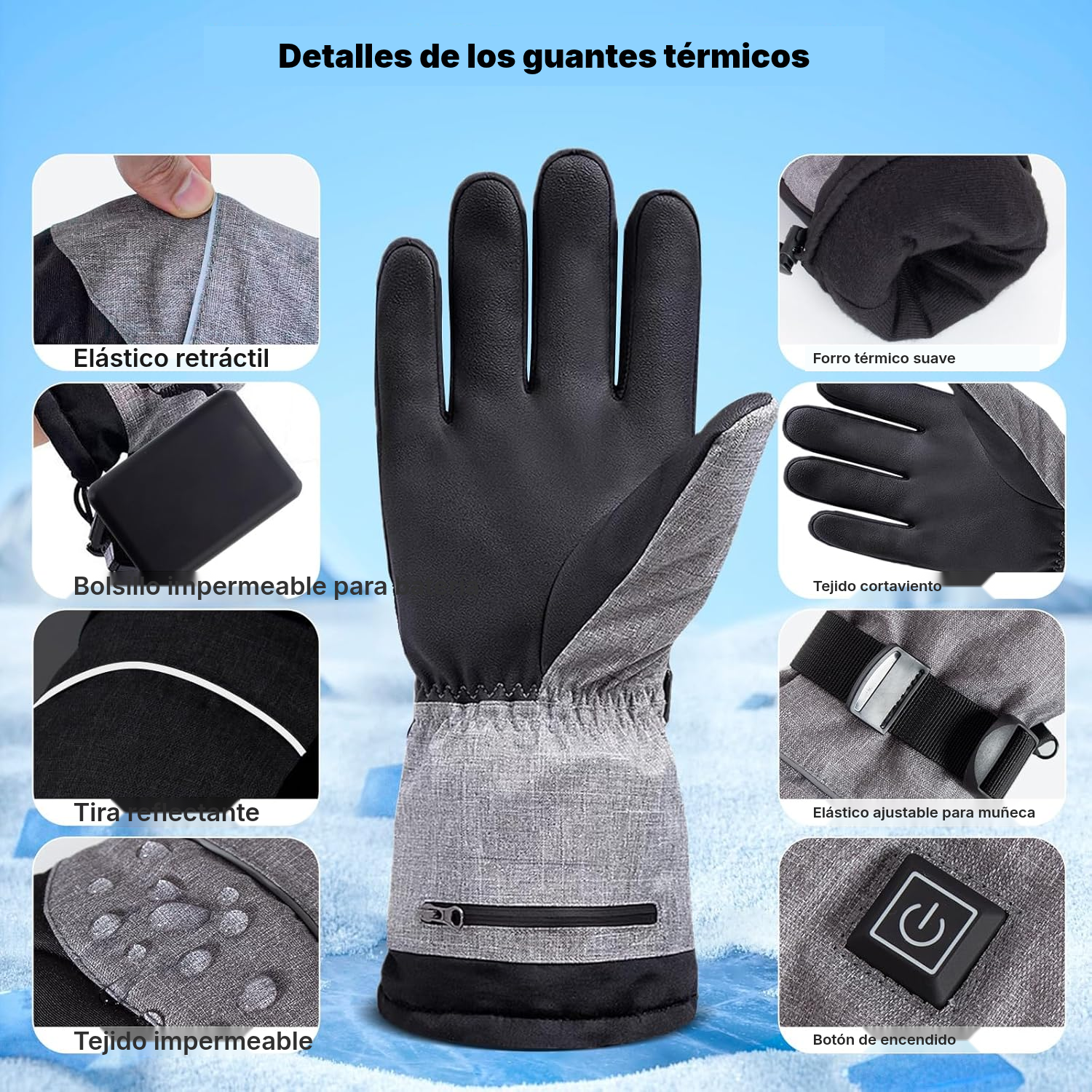 Guantes térmicos negros: manos calientes — 4