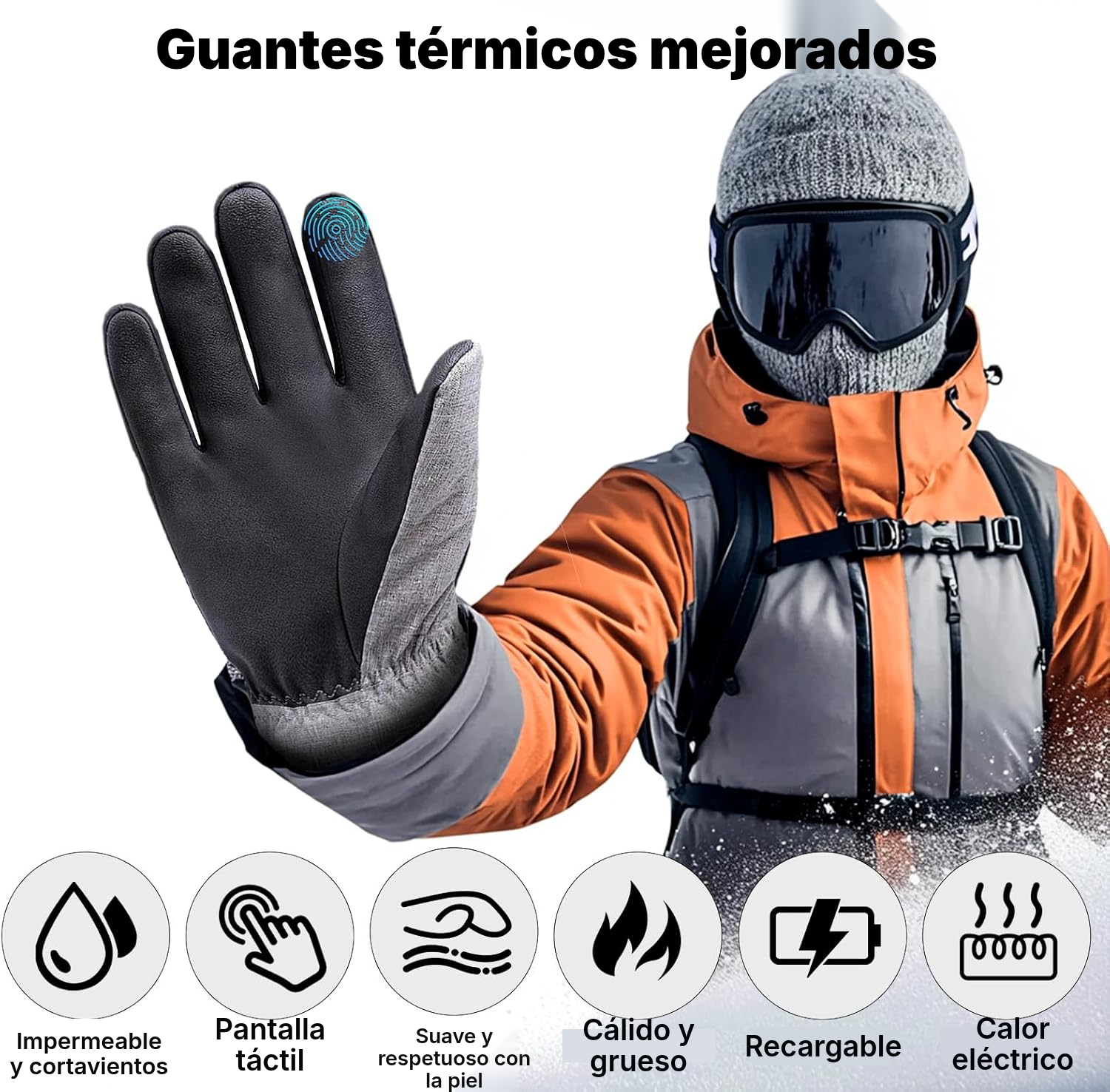 Guantes térmicos negros: manos calientes — 6